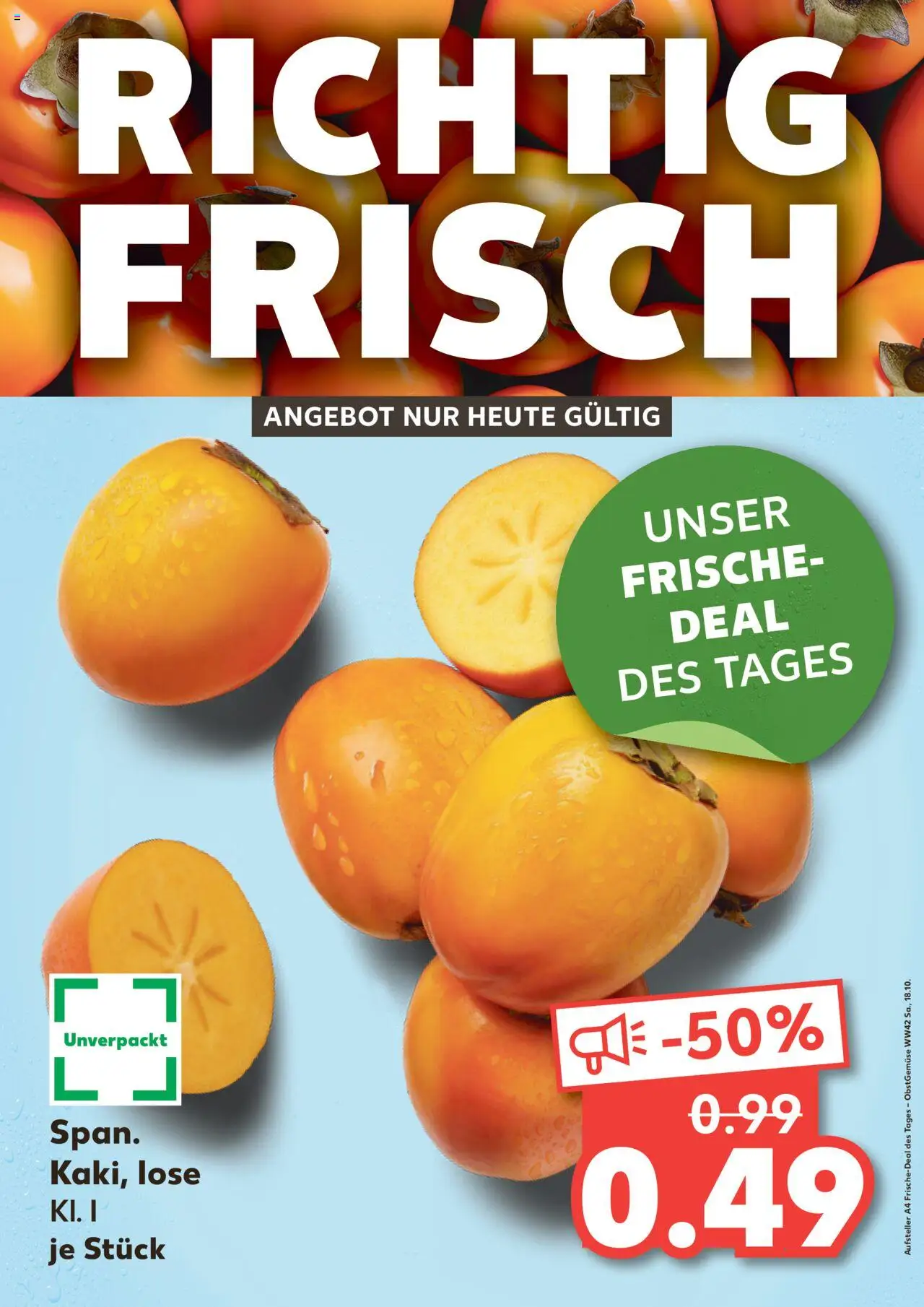 Kaufland prospekt Rostock	 – gültig ab 18.10.2025 | Seite: 1 | Produkte: Kaki