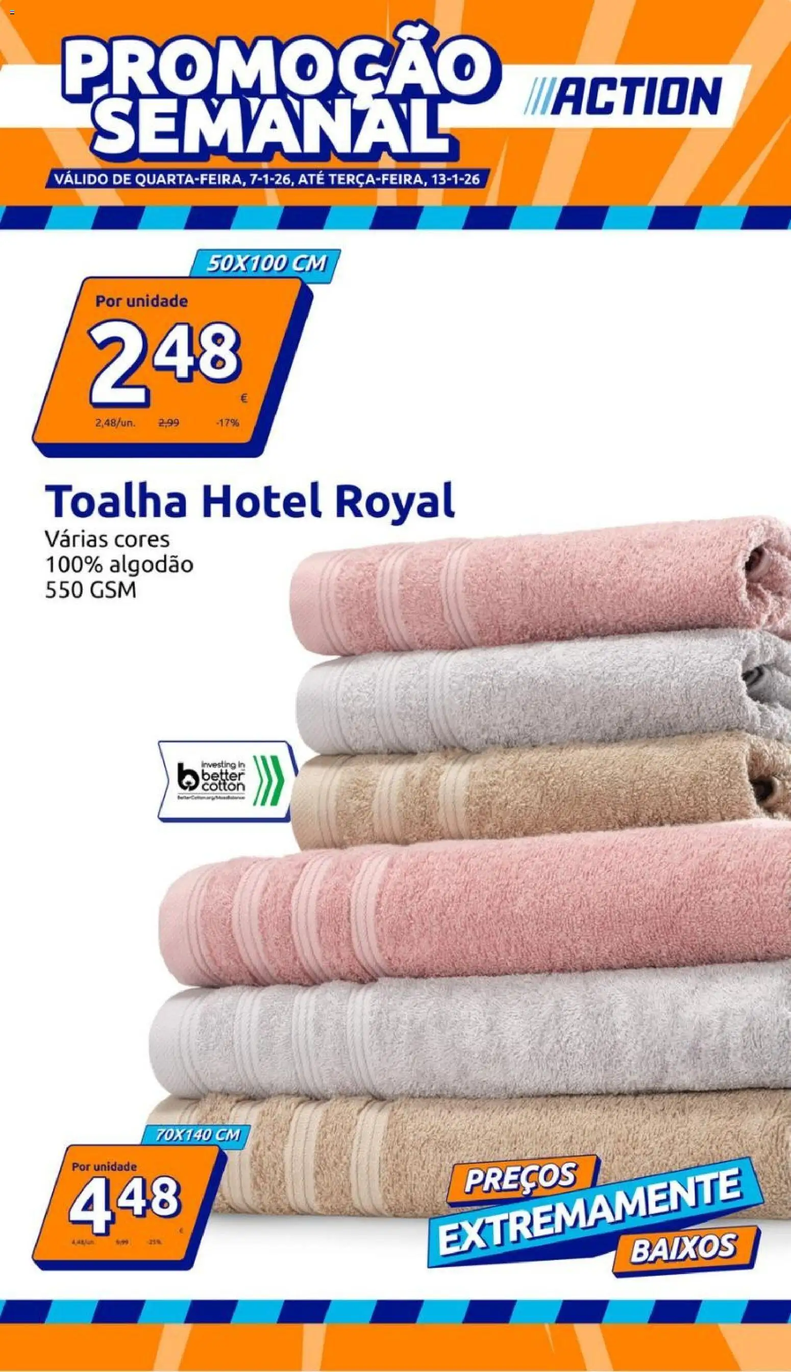 Action - Action PT week 2 2026 │ válido de 07.01.2026 | Página: 1 | Produtos: Algodão