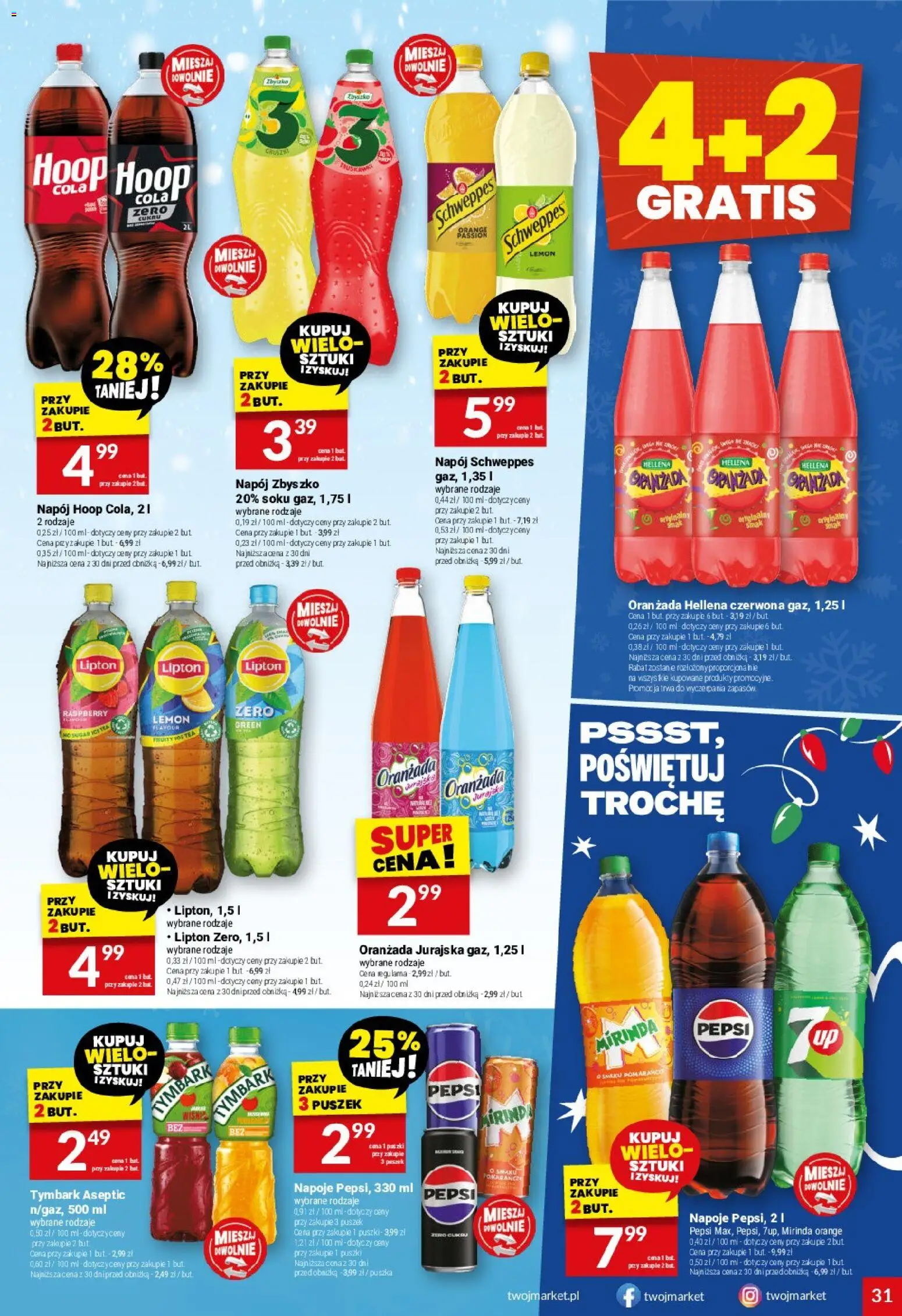 Twój Market Gazetka od 10.12.2025 | Strona: 31 | Produkty: Napoje, Pepsi