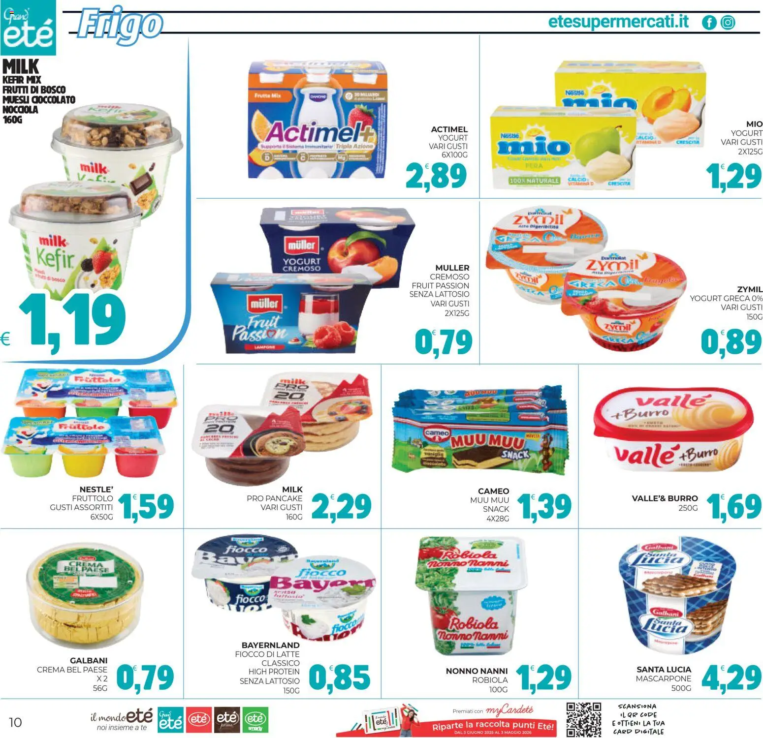 Volantino Eté del 18.02.2026 | Pagina: 10 | Prodotti: Cioccolato, Latte, Mascarpone, Robiola