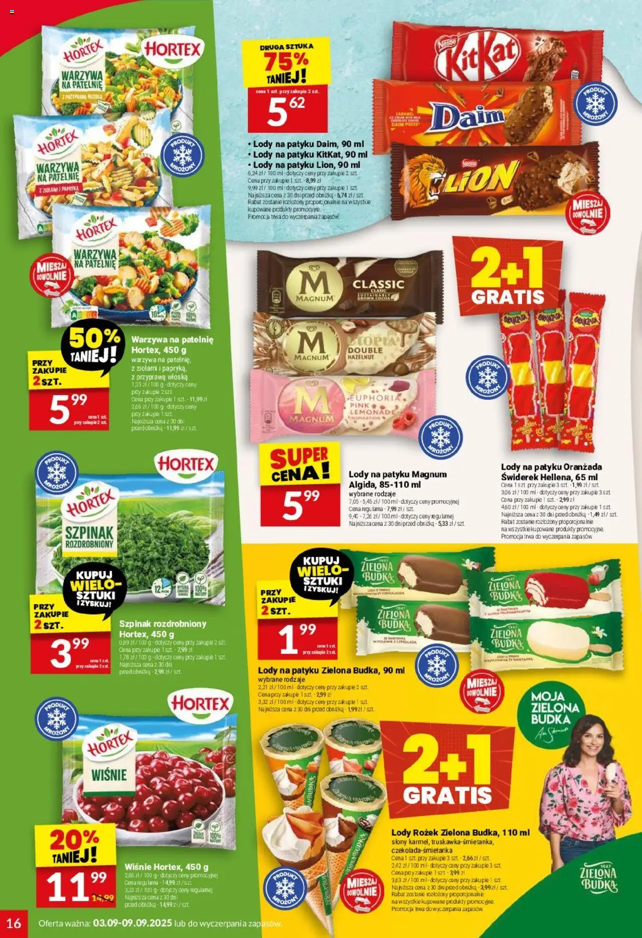 Twój Market Gazetka od 03.09.2025 | Strona: 16 | Produkty: Warzywa na patelnie, Lody na patyku, Czekolada, Lody