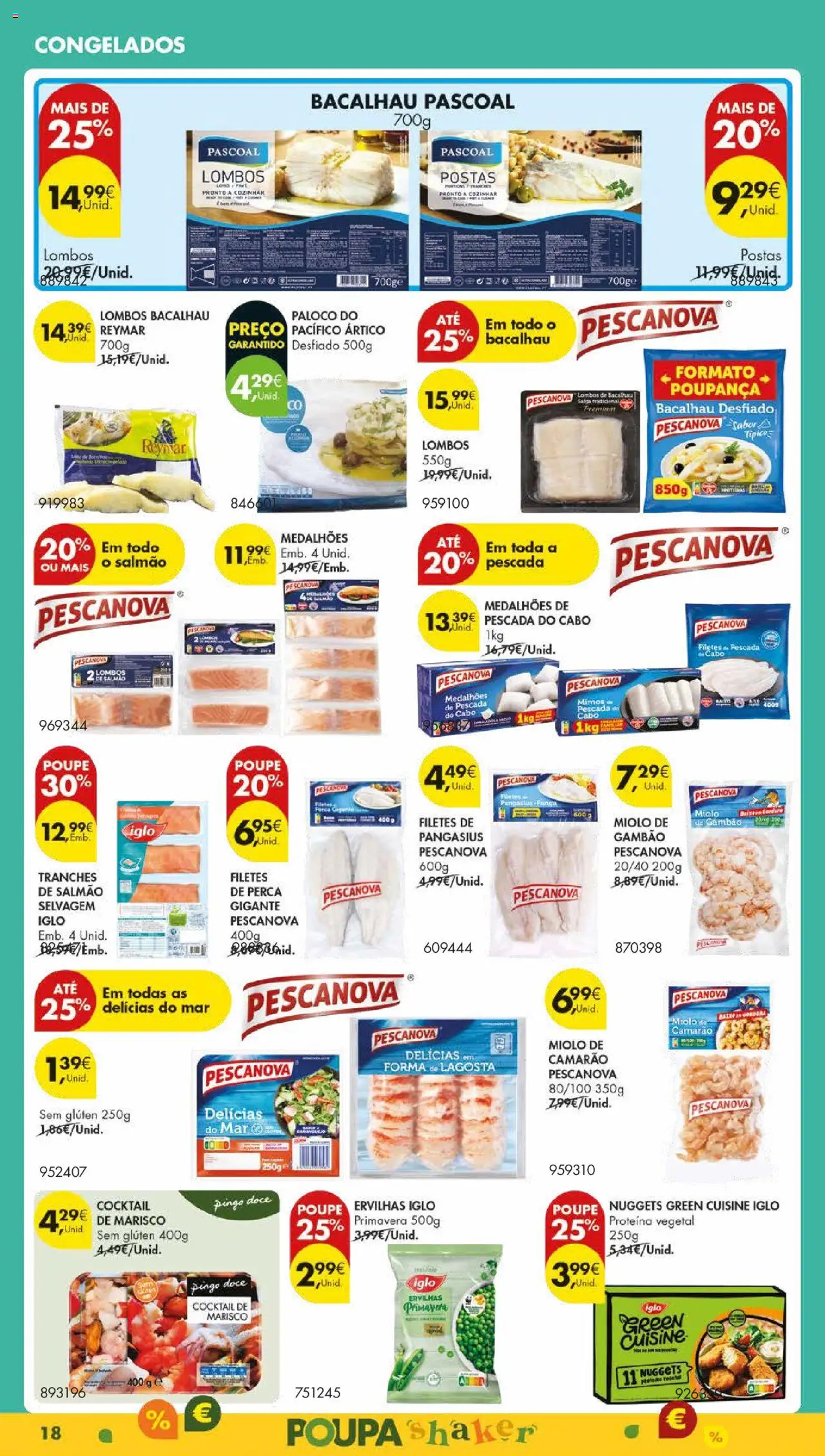Pingo Doce folheto │ válido de 12.08.2025 | Página: 22 | Produtos: Cabo, Pescada do cabo, Nuggets, Proteina