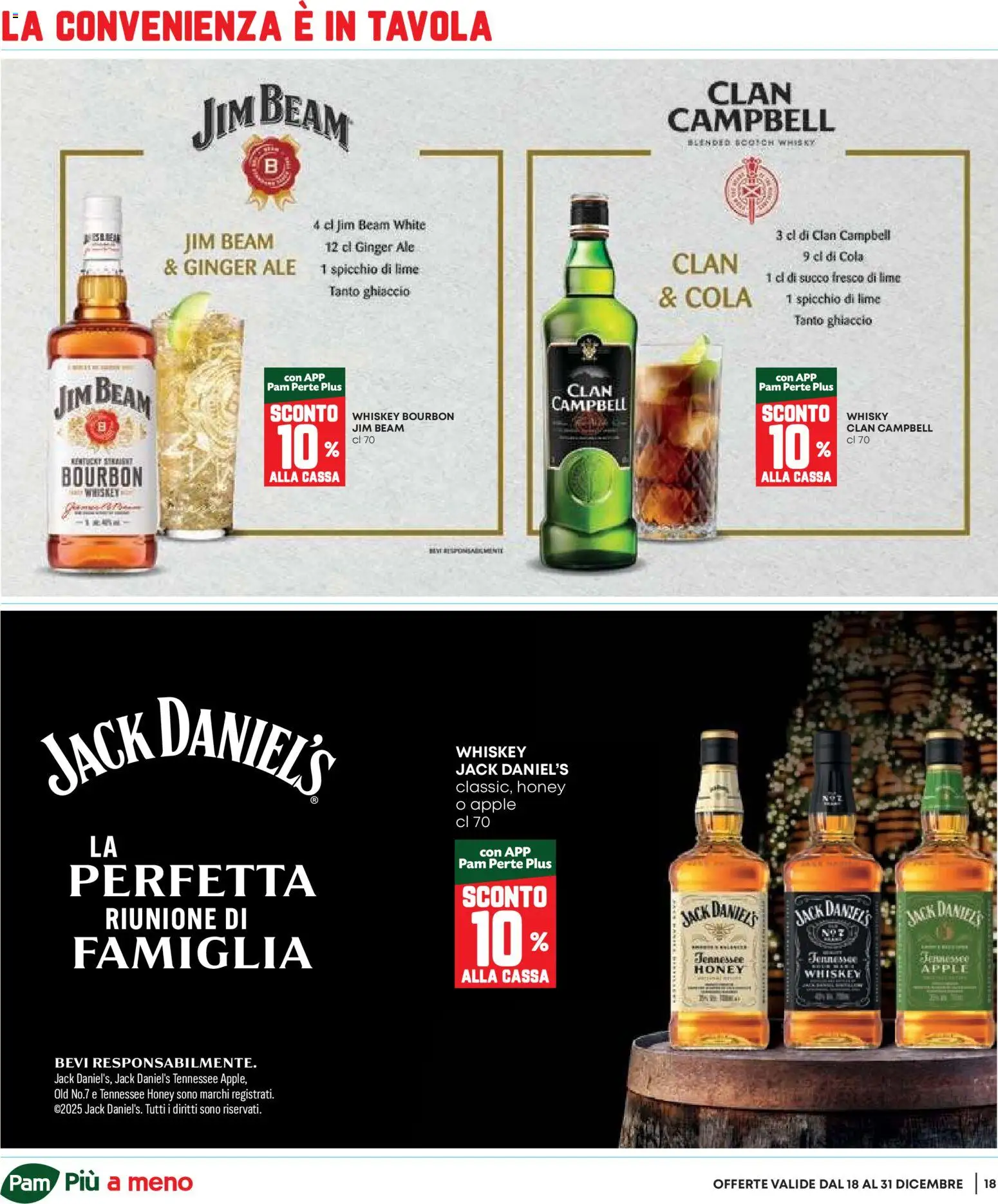 Volantino Panorama del 18.12.2025 | Pagina: 18 | Prodotti: Succo, Bourbon, Whisky, Lime