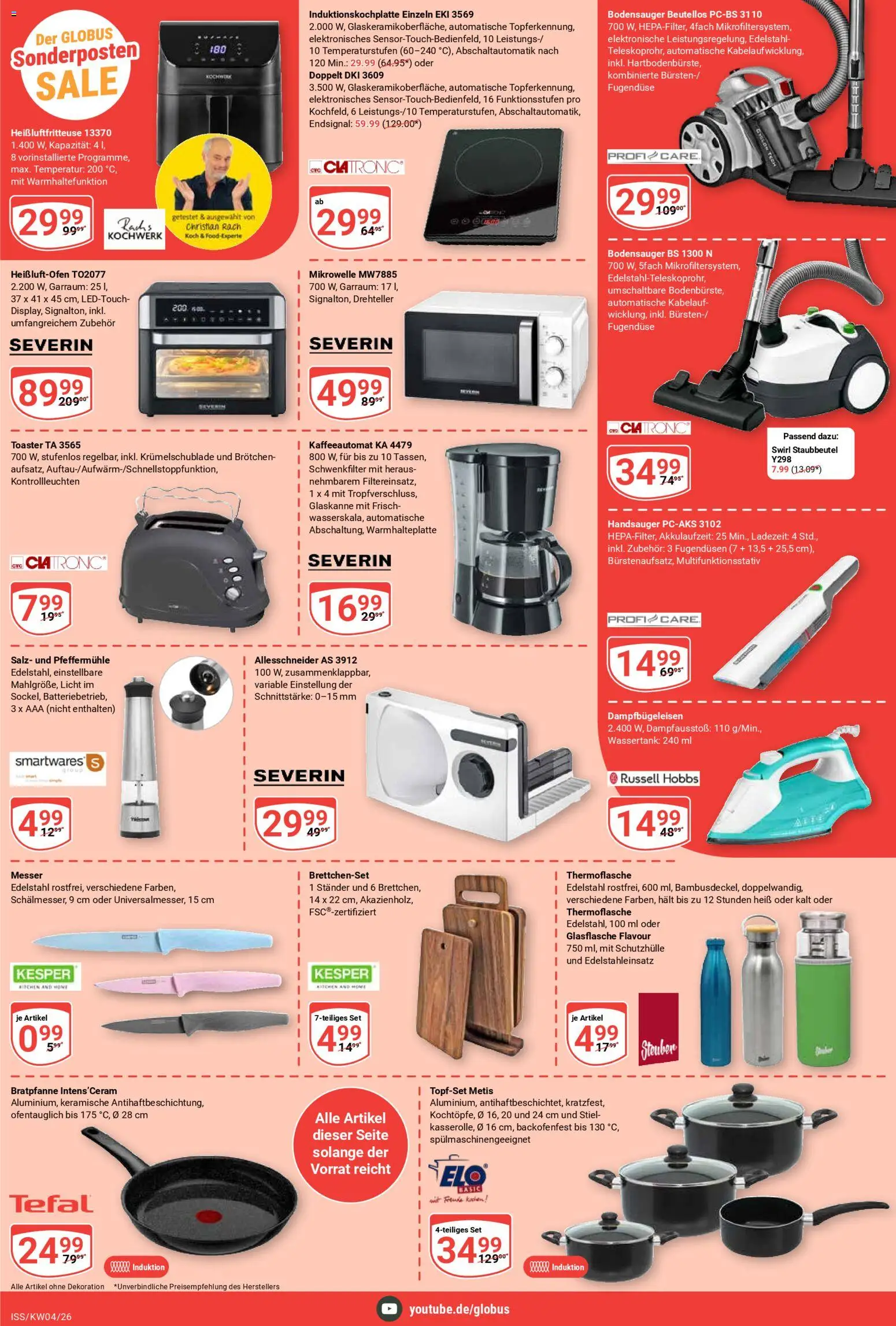 Globus Prospekt 	 – gültig ab 19.01.2026 | Seite: 25 | Produkte: Mikrowelle, Toaster, Salz, Heißluftfritteuse