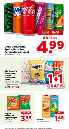 Alle Jimmy's Popcorn en Proper Popcorn en chips, Prijsvoorbeeld: Proper Popcorn sweet & salty, 2 zakken à 90 gram - Voorbeeld van een folder van Plus, geldig van 10.12.2025 | Pagina: 24