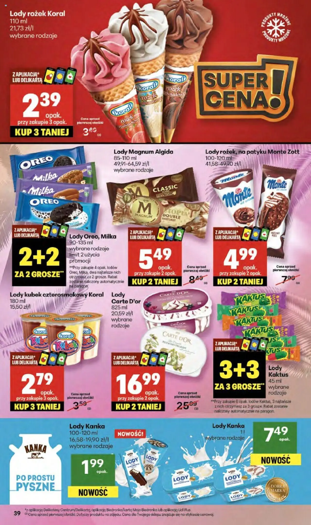 Delikatesy Centrum Gazetka od 11.09.2025 | Strona: 39 | Produkty: Milka, Delikatesy, Lody Magnum, Lody