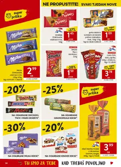 MILKA ČOKOLADA, odabrane vrste, 250g-300g, 1kg=9,97 EUR-11,96EUR - Pregled kataloga iz trgovine Konzum, vrijedi od 22.04.2026 | Stranica: 34