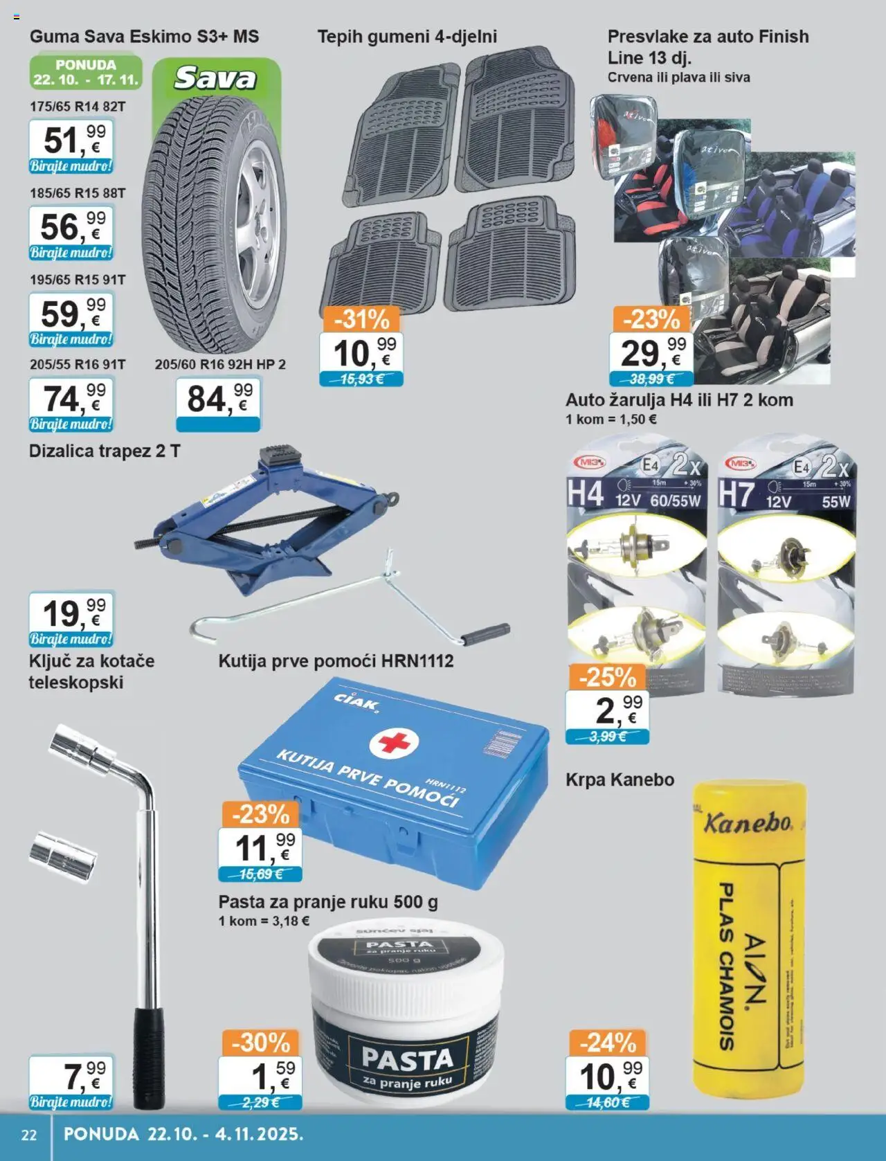 KTC katalog | vrijedi od 22.10.2025 | Stranica: 22 | Proizvodi: Tepih, Krpa, Finish, Pasta
