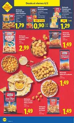 Vista previa McEnnedy Snack de patatas, 2 variedades: ketchup o curry y bbq. 175 g válido desde el 02.02.2026 | Página: 34