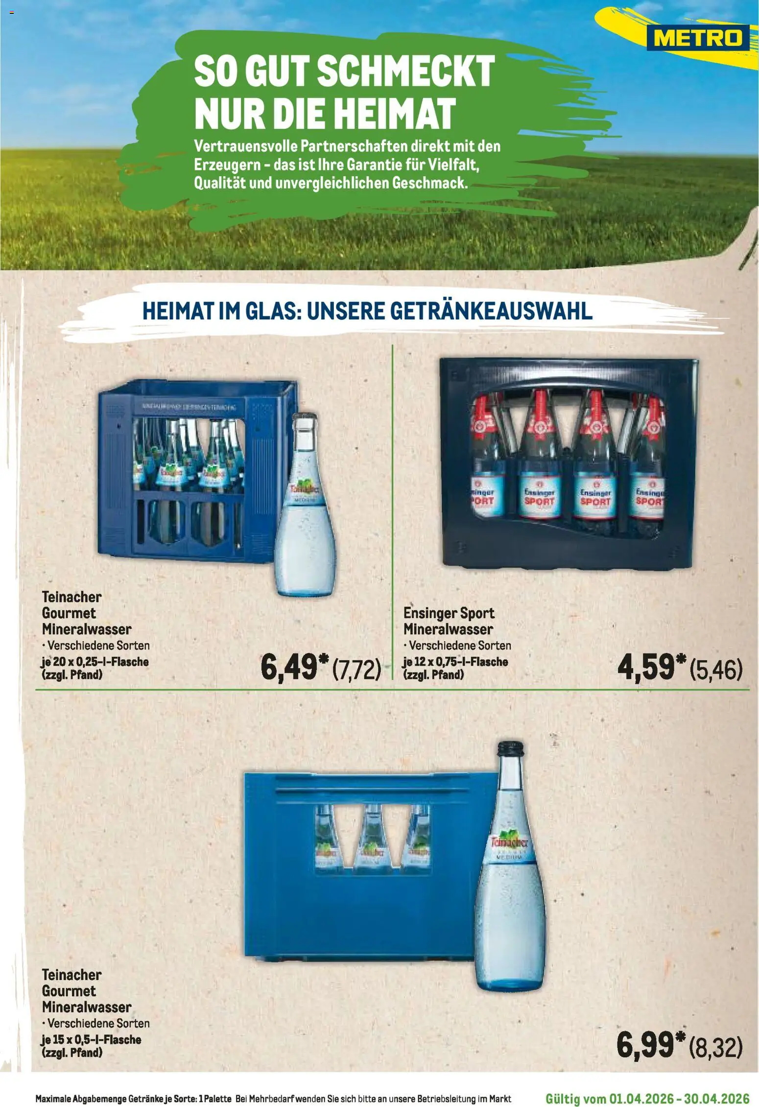 Metro Regionaler Flyer – gültig ab 01.04.2026 | Seite: 89 | Produkte: Mineralwasser
