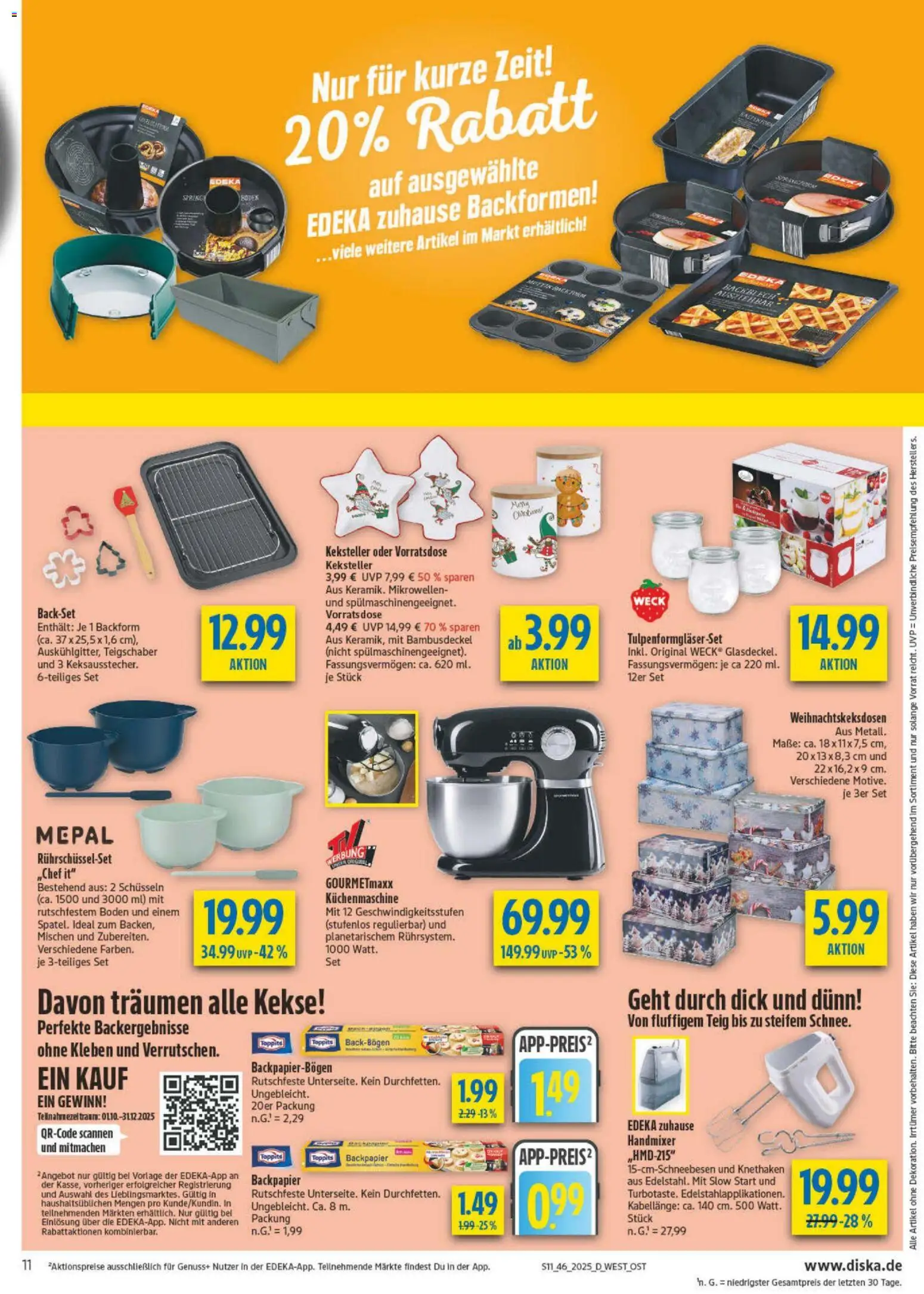 Diska - Diska Angebote Sachsen-Thüringen KW46 – gültig ab 10.11.2025 | Seite: 11 | Produkte: Handmixer, Kekse