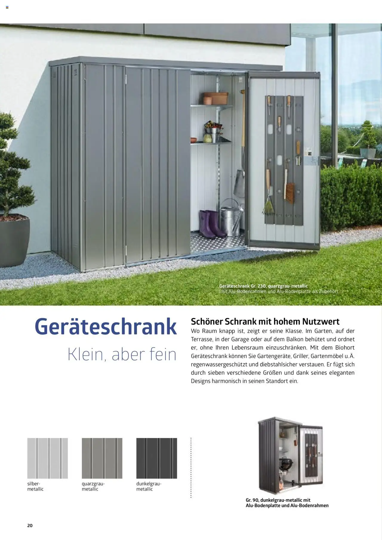 Dehner Biohort – Metall für Garten & Terrasse gültig ab 30.12.2024 | Seite: 20 | Produkte: Schrank, Gartenmöbel