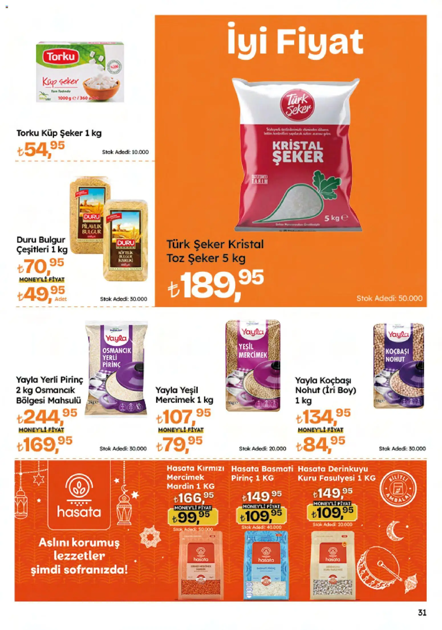 Migros Katalog - Migroskop - 12.02.2026 tarihinden itibaren geçerlidir | Sayfa: 31 | Ürünler: Pirinç, Şeker, Toz şeker, Küp şeker