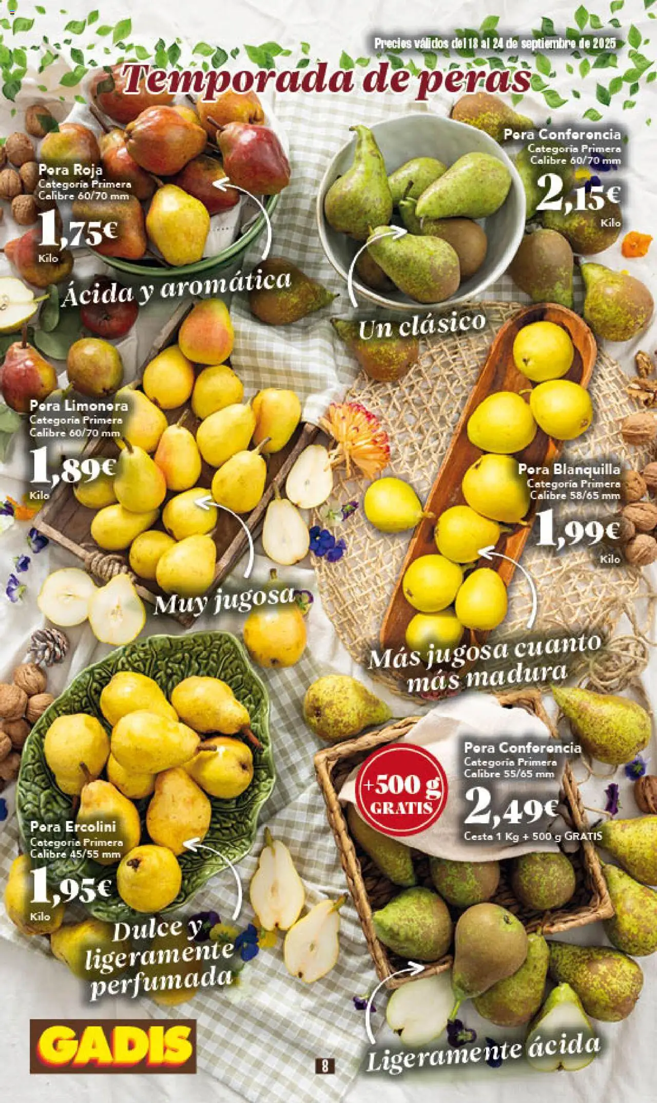 Gadis folleto │ válido desde el 18.09.2025 | Página: 8 | Productos: Cesta