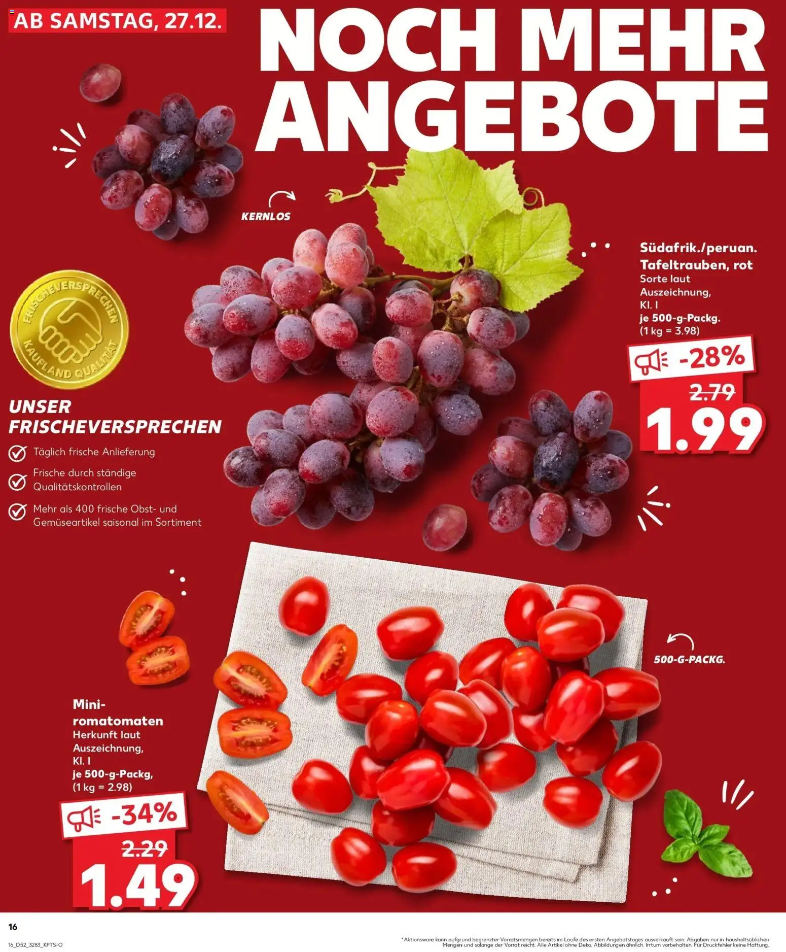 Kaufland prospekt Ludwigsfelde	 – gültig ab 28.12.2025 | Seite: 16 | Produkte: Obst