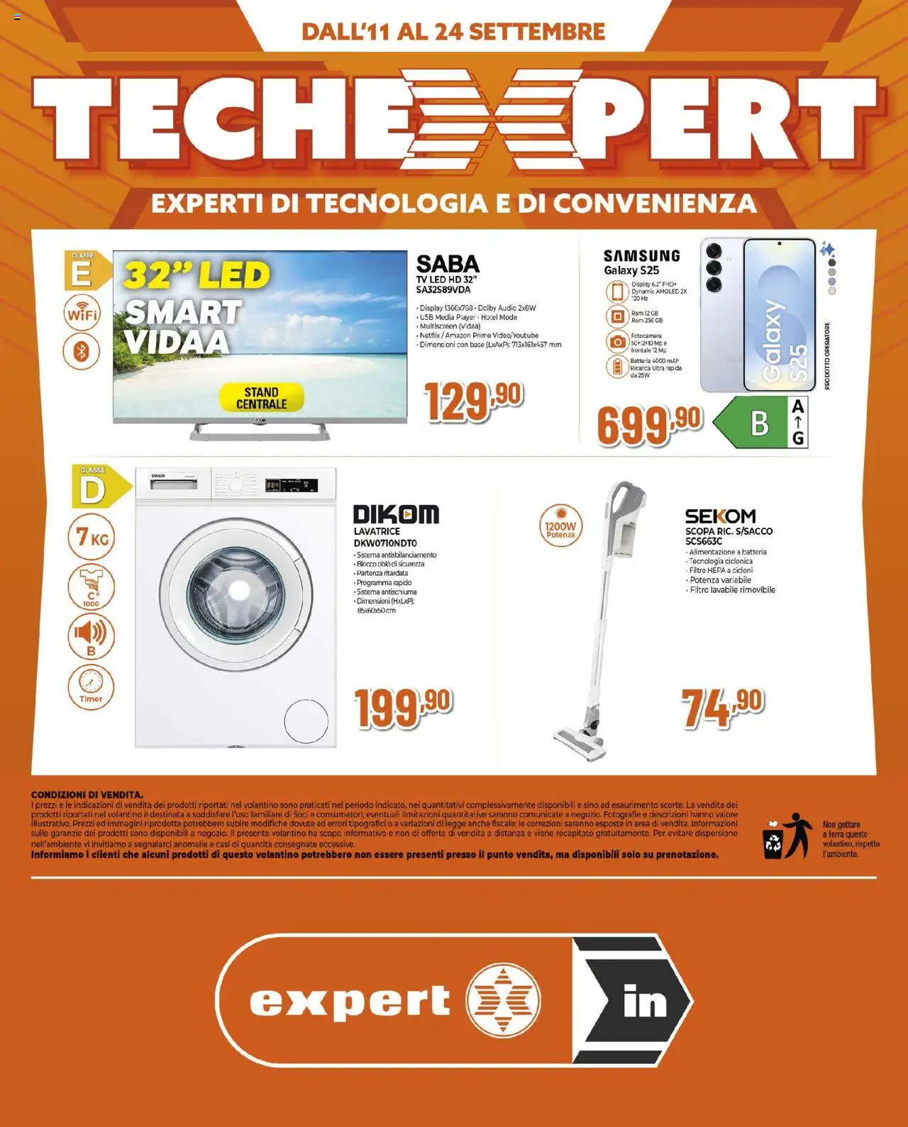 Volantino Ipercoop del 11.09.2025 | Pagina: 8 | Prodotti: Scopa, Fotocamera, Terra, Samsung