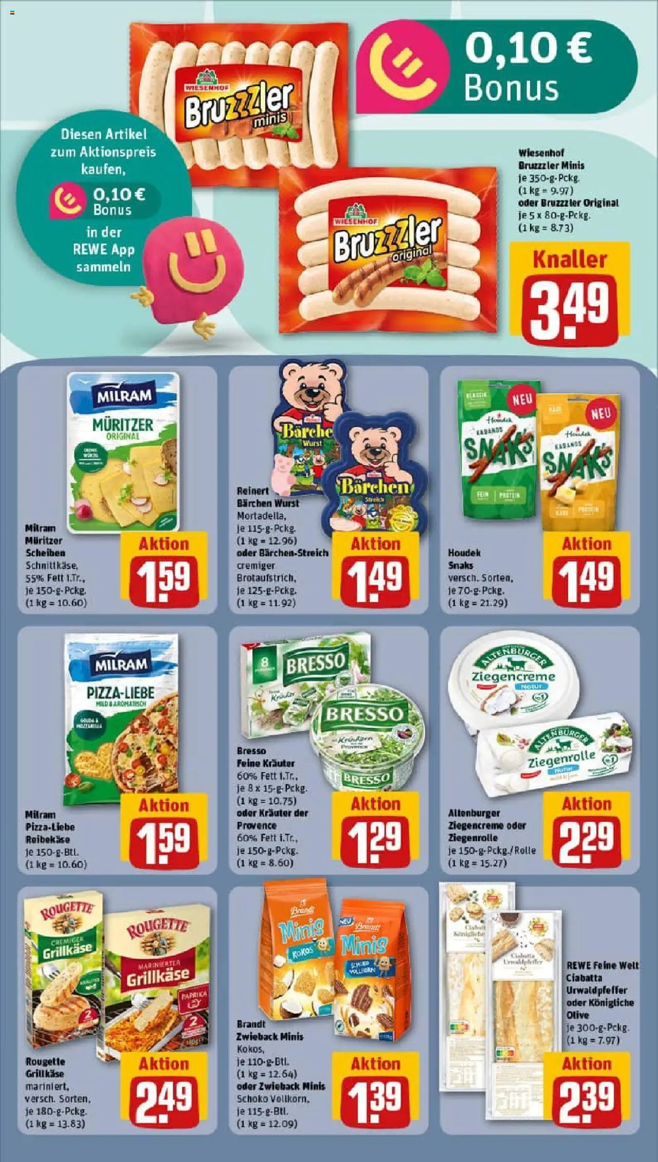 Rewe prospekt Baesweiler / Setterich	 - gültig ab dem 29.06.2025 | Seite: 16 | Produkte: Bresso, Paprika, Milram, Wurst