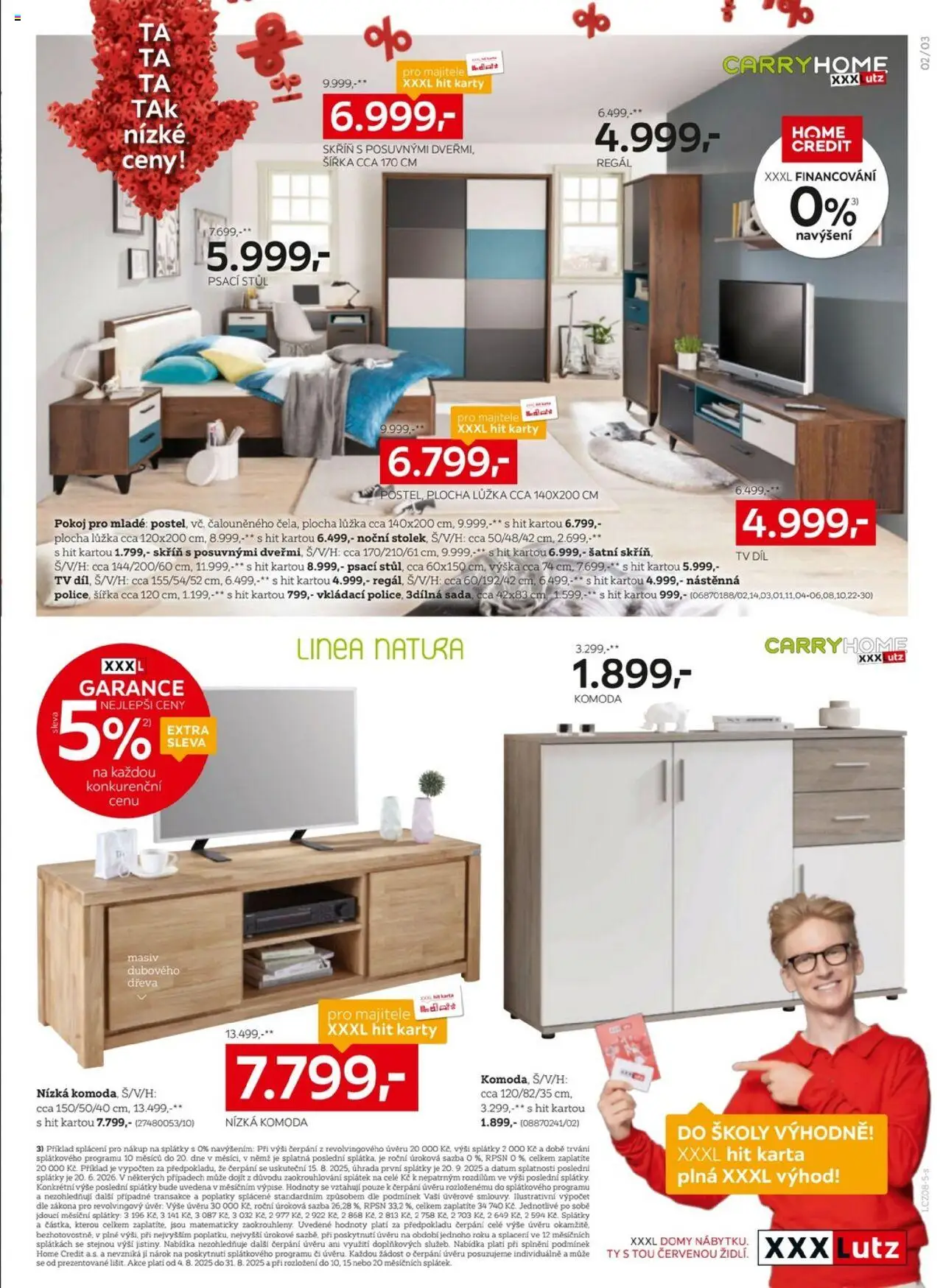 XXXLutz leták - Do školy výhodně s XXXLutz od 04.08.2025 | Strana: 3 | Produkty: Tv, Karty, Psací stůl, Skříň