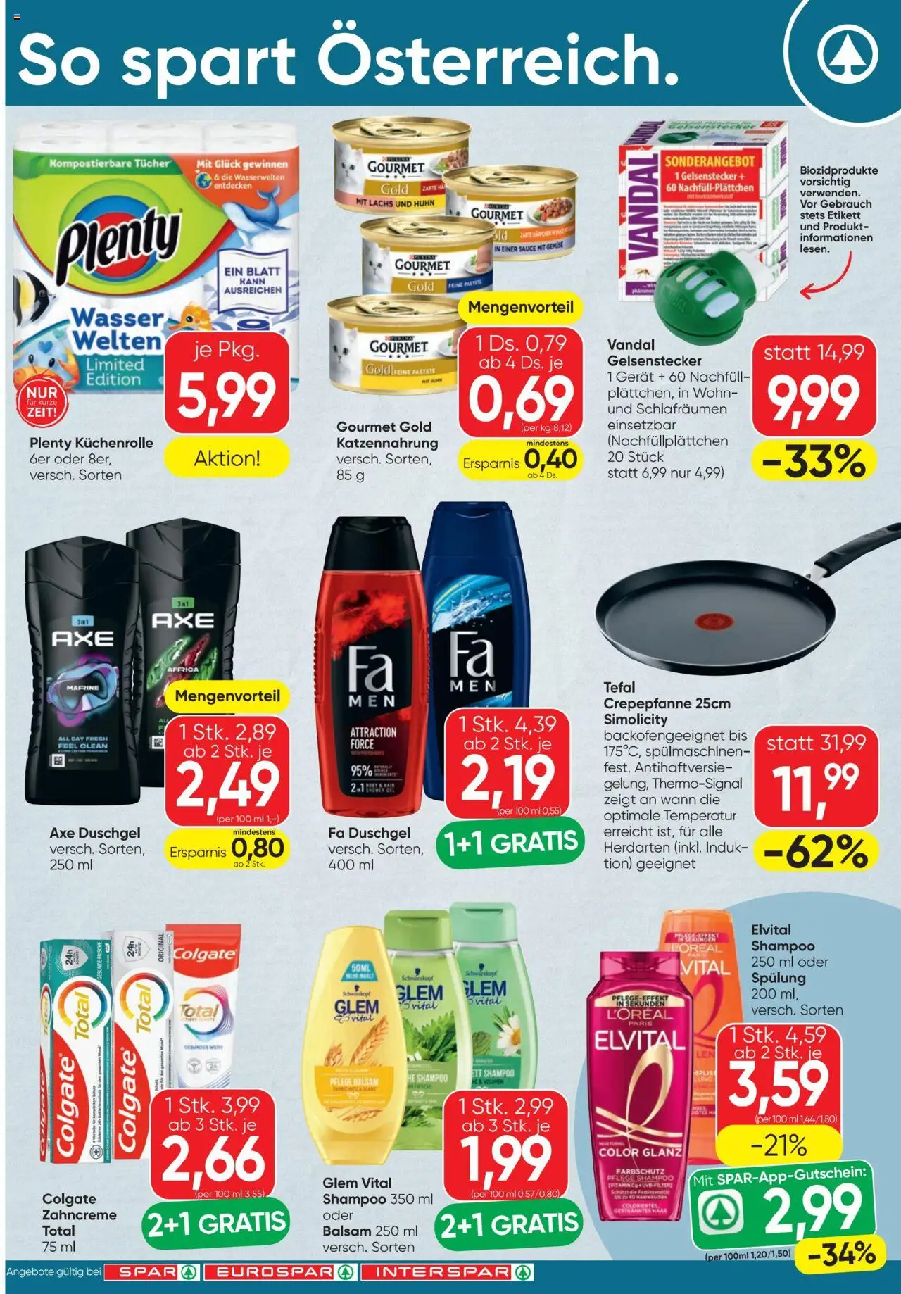 Spar Flugblatt gültig ab 18.06.2025 | Seite: 23 | Produkte: Wasser, Gemüse, Shampoo, Duschgel