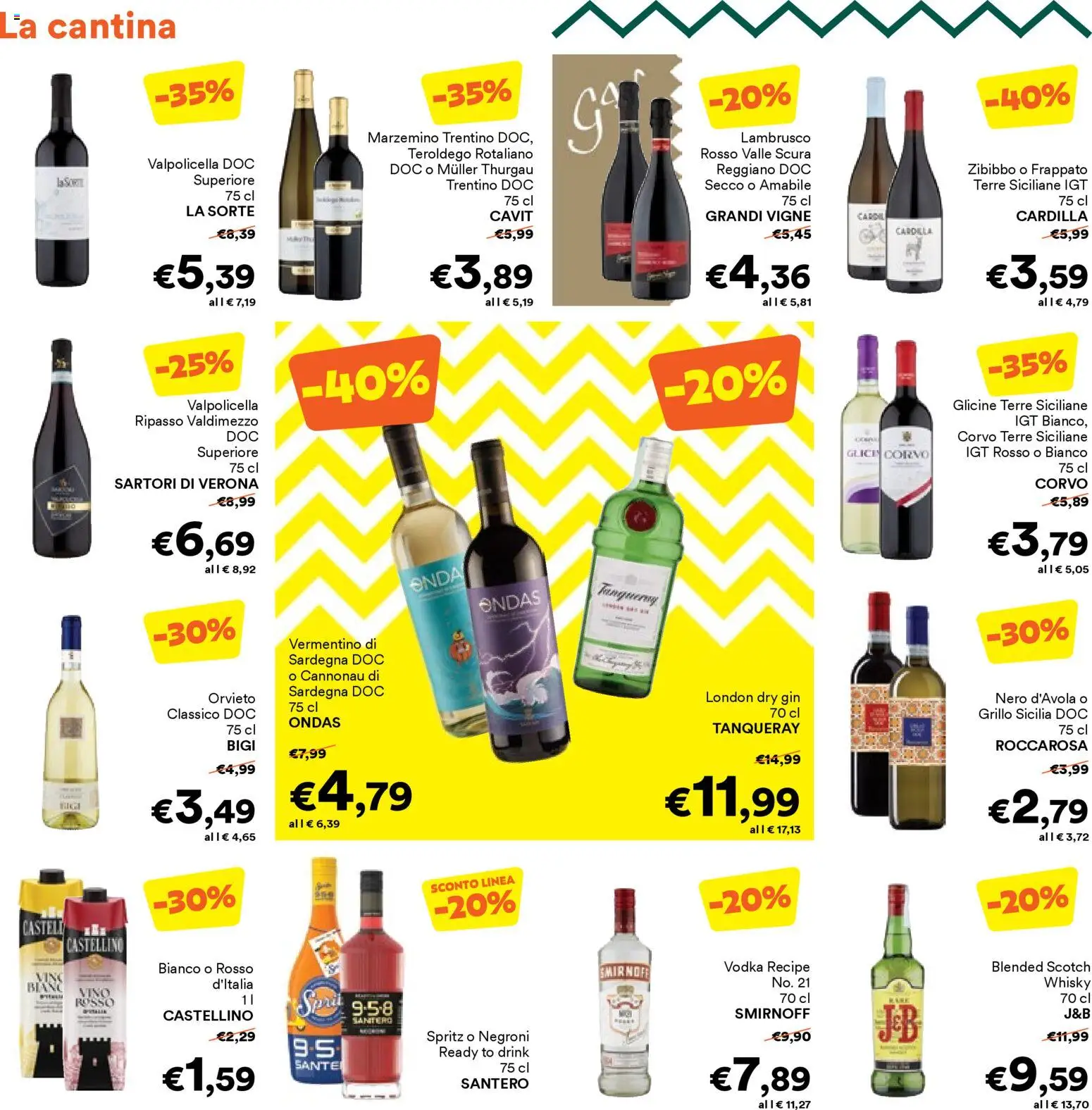 Volantino Unes del 06.04.2026 | Pagina: 16 | Prodotti: Gin, Vodka, Whisky, Vino