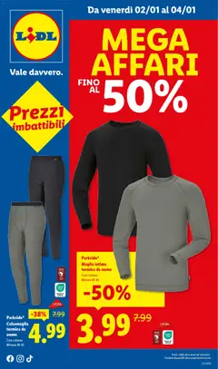 Anteprima del volantino Lidl Mega Affari catalogo valido a partire dal 02.01.2026