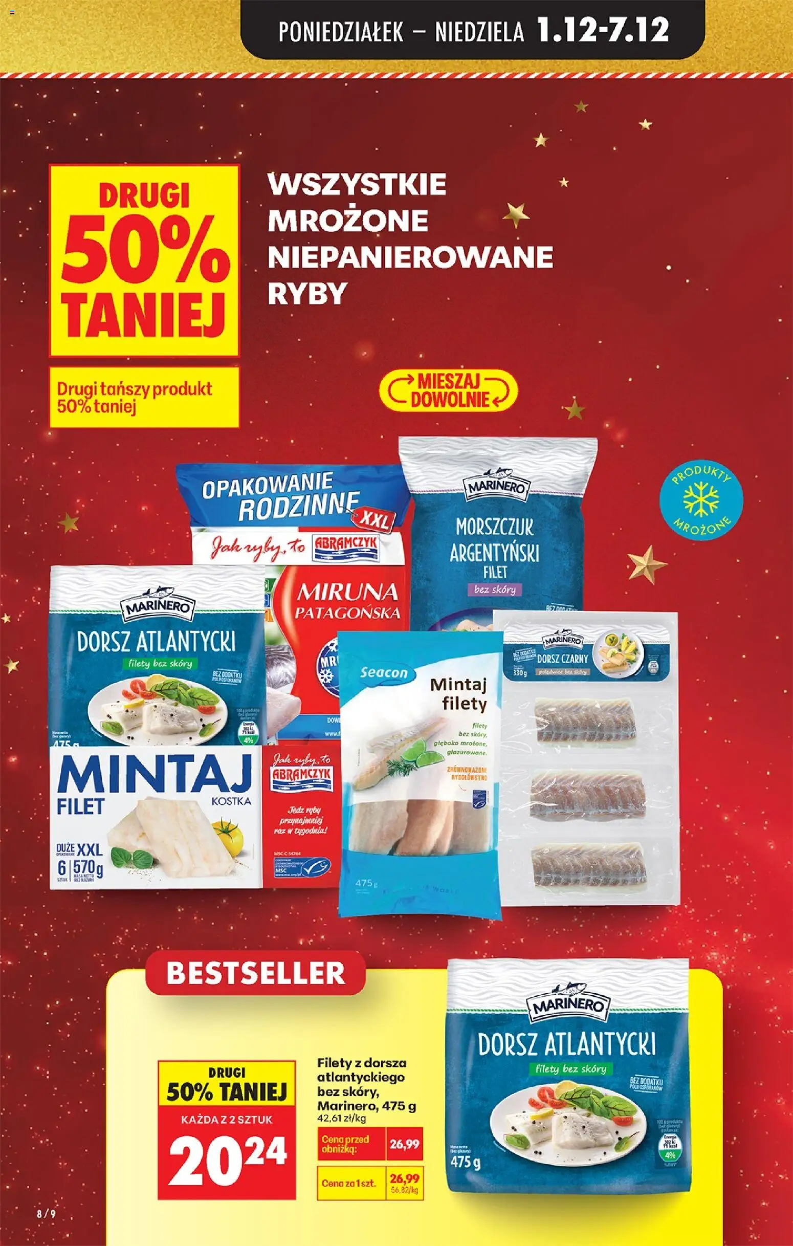 Biedronka gazetka od 01.12.2025 | Strona: 10 | Produkty: Dorsz, Mintaj, Dorsz czarny, Ryby