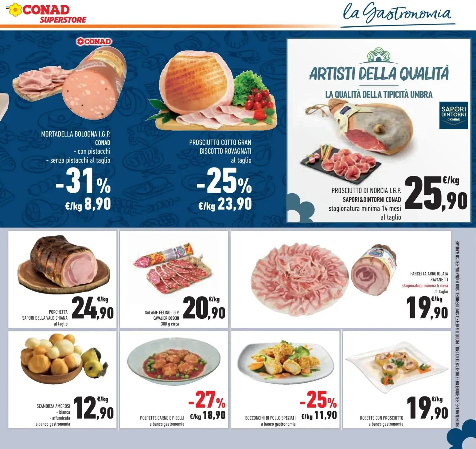 Volantino Conad del 14.01.2026 | Pagina: 27 | Prodotti: Porchetta, Salame, Piselli, Polpette