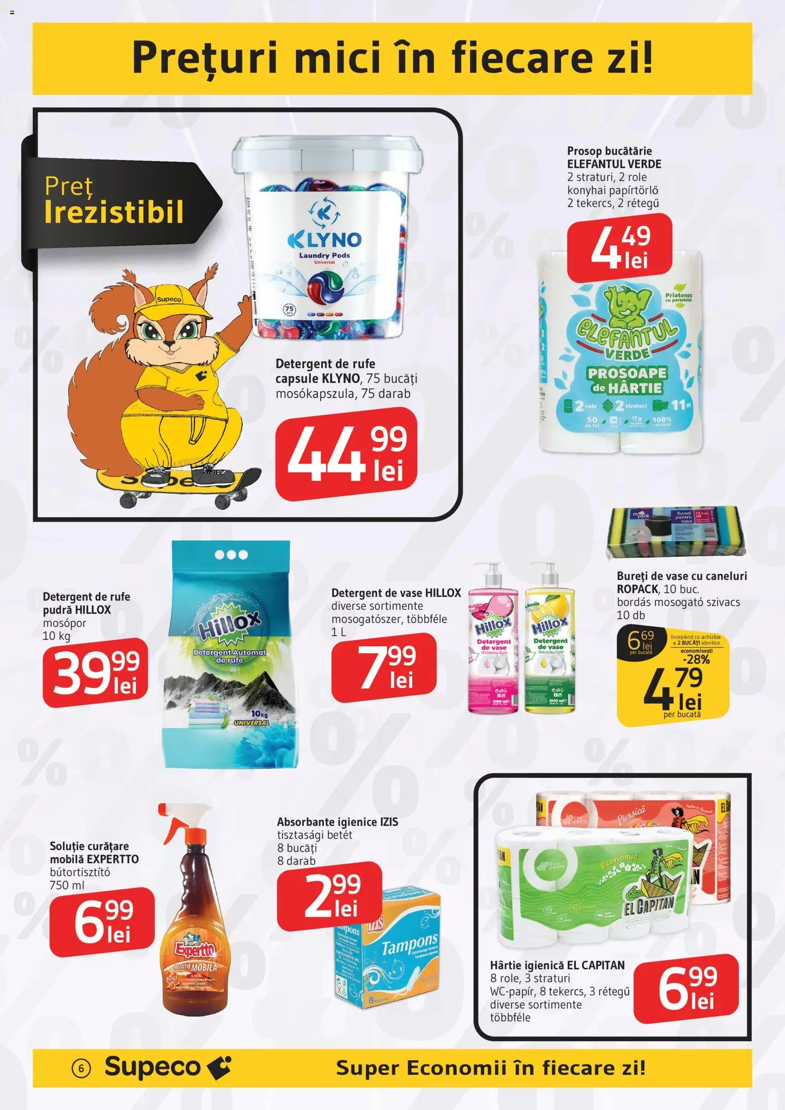 Noul catalog Supeco – valabil de la 15.01.2026 | Pagină: 6 | Produse: Detergent de vase, Bucătărie, Role, Pudră