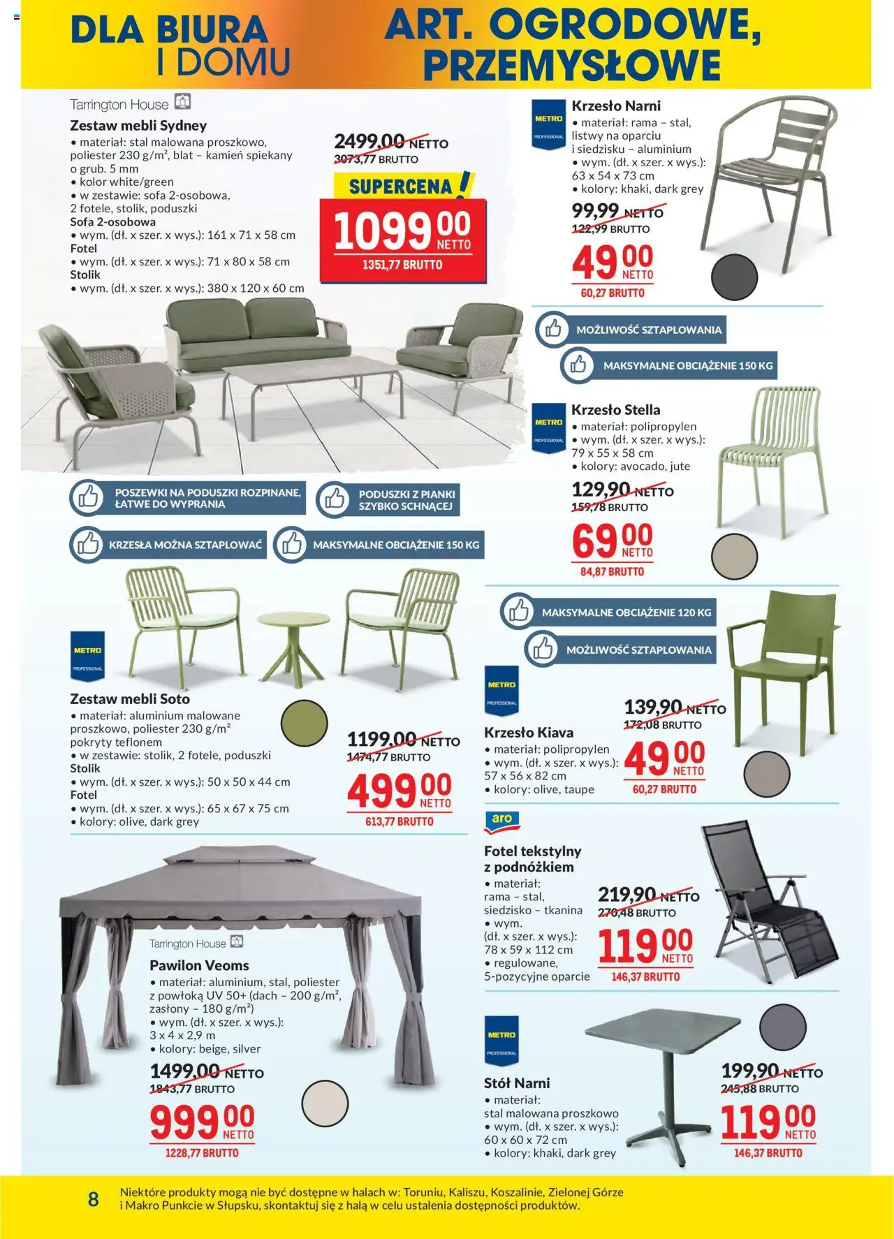 Makro Gazetka od 19.08.2025 | Strona: 8 | Produkty: Sofa, Fotel, Krzesło, Zasłony
