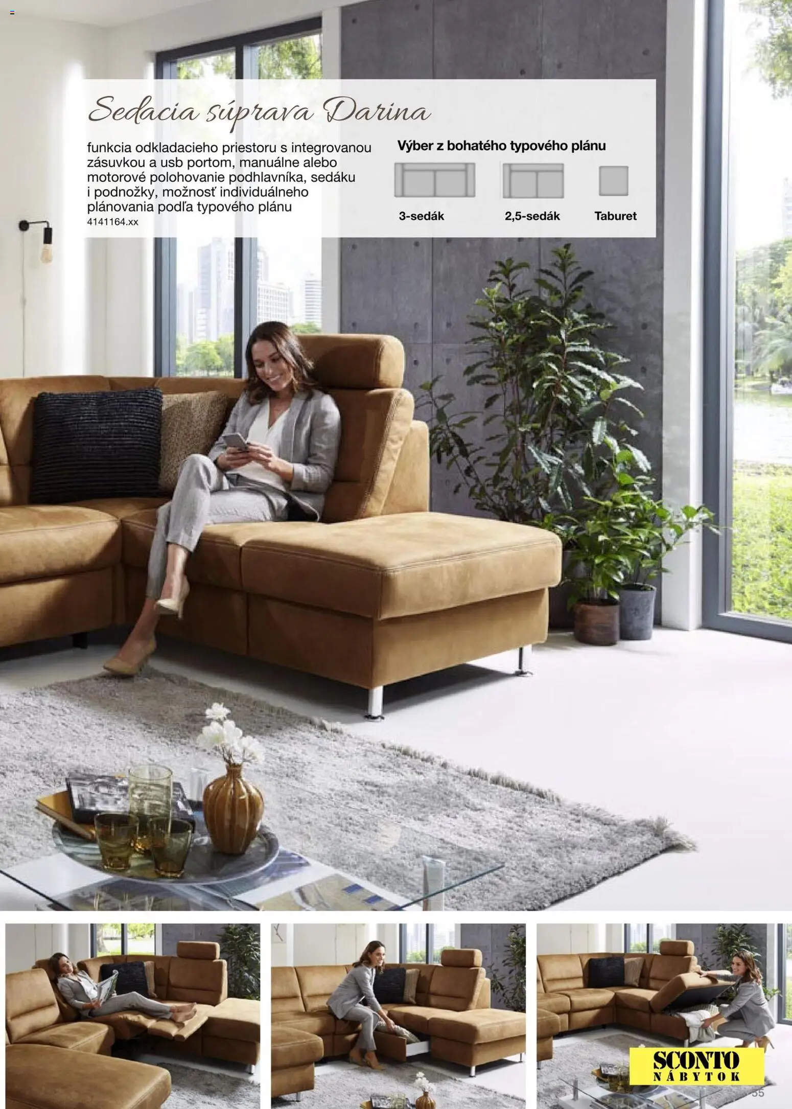 Nové Sconto nábytok akcie – leták je platný od 15.12.2025 | Strana: 55 | Produkty: Nábytok, Sedacia súprava, Taburet