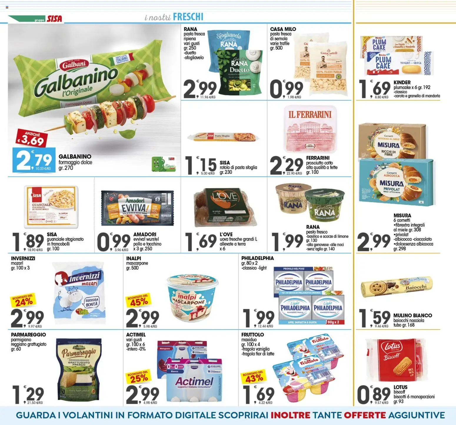 Volantino SISA del 24.10.2025 | Pagina: 4 | Prodotti: Tacchino, Formaggio, Limone, Wurstel