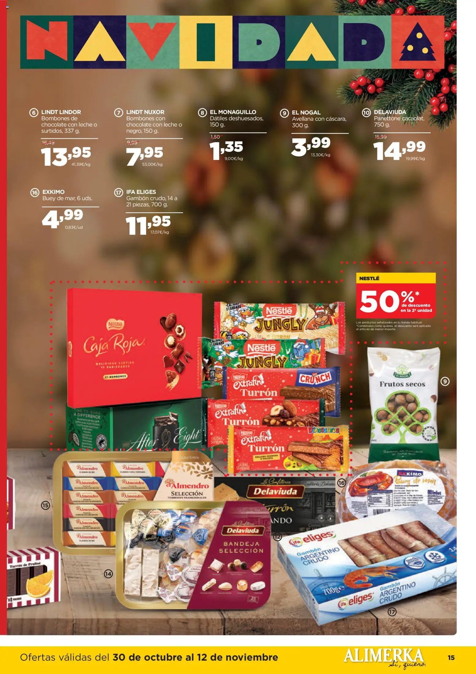 Alimerka folleto Castilla y León │ válido desde el 30.10.2025 | Página: 15 | Productos: Chocolate, Κεραία, Chocolate con leche, Caja