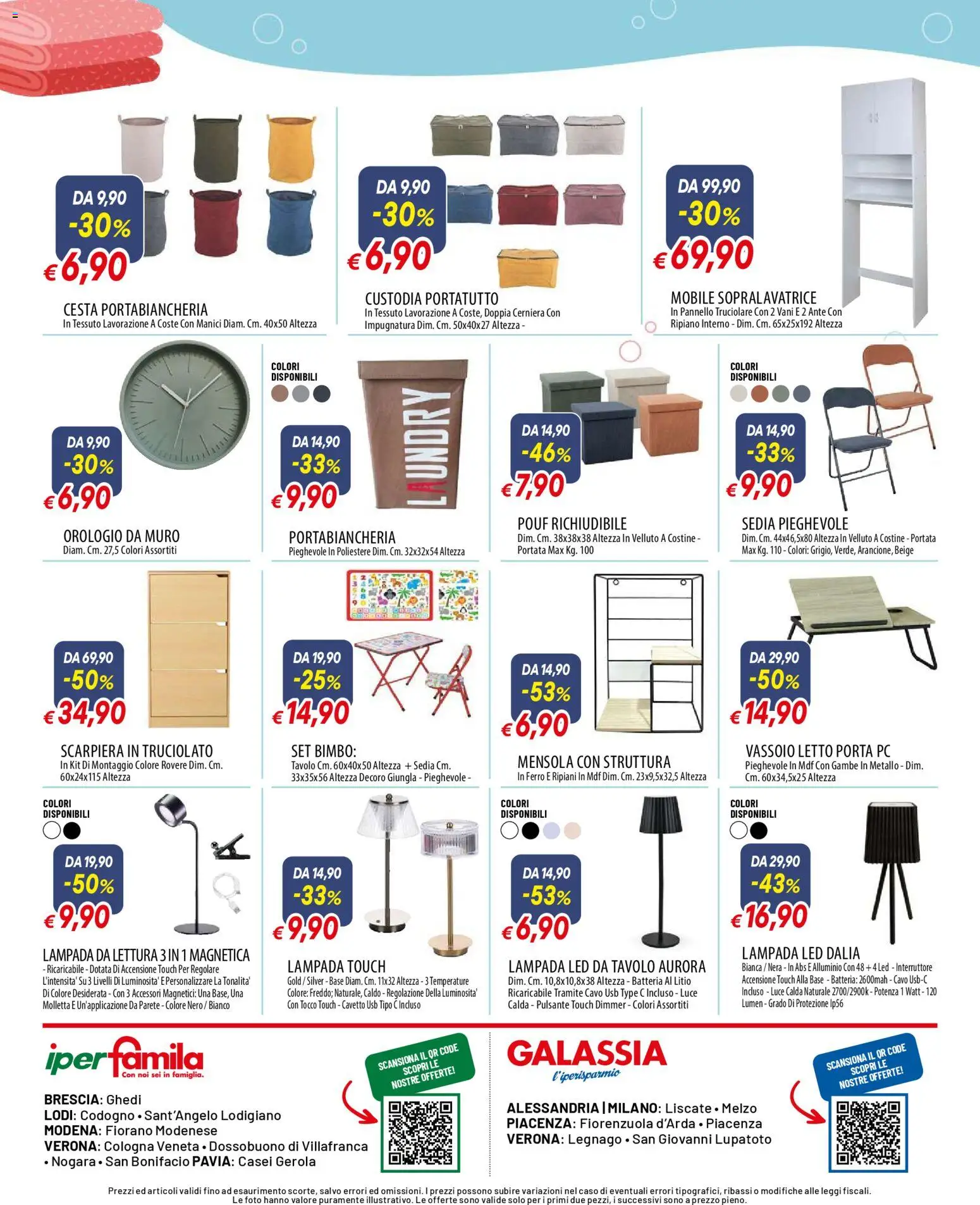 Volantino Galassia del 29.12.2025 | Pagina: 20 | Prodotti: Mobile, Orologio, Batteria, Portabiancheria