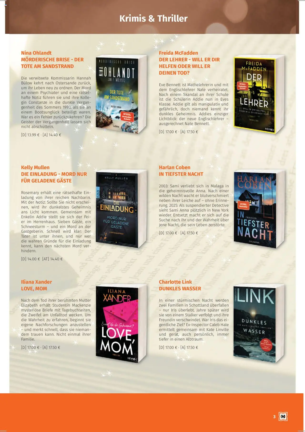 Müller Taschenbücher – gültig ab 03.10.2025 | Seite: 3 | Produkte: Spiegel, Wasser, Gin, Jeans