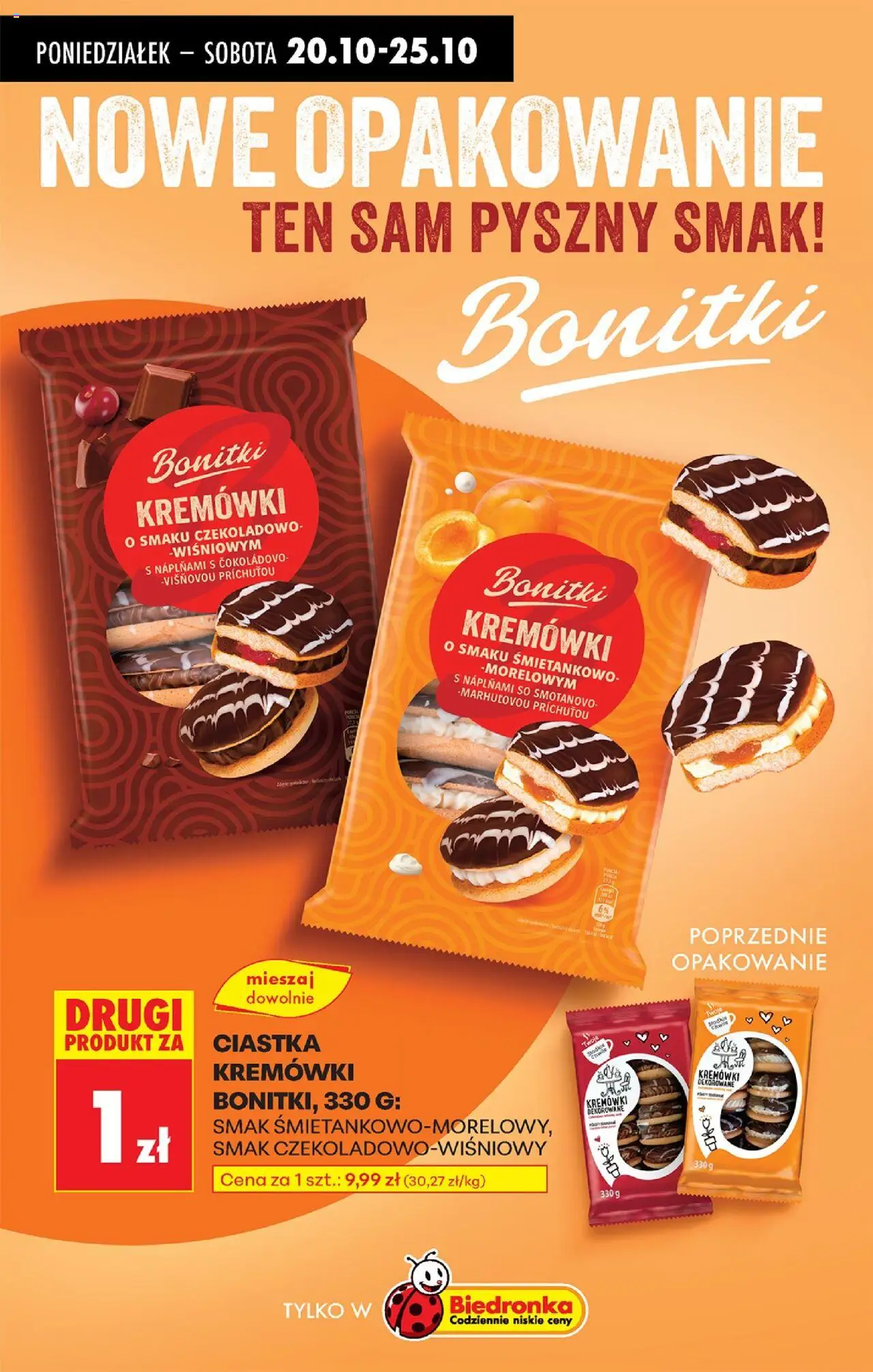 Biedronka gazetka od 20.10.2025 | Strona: 54 | Produkty: Kremówki dekorowane, Ciastka