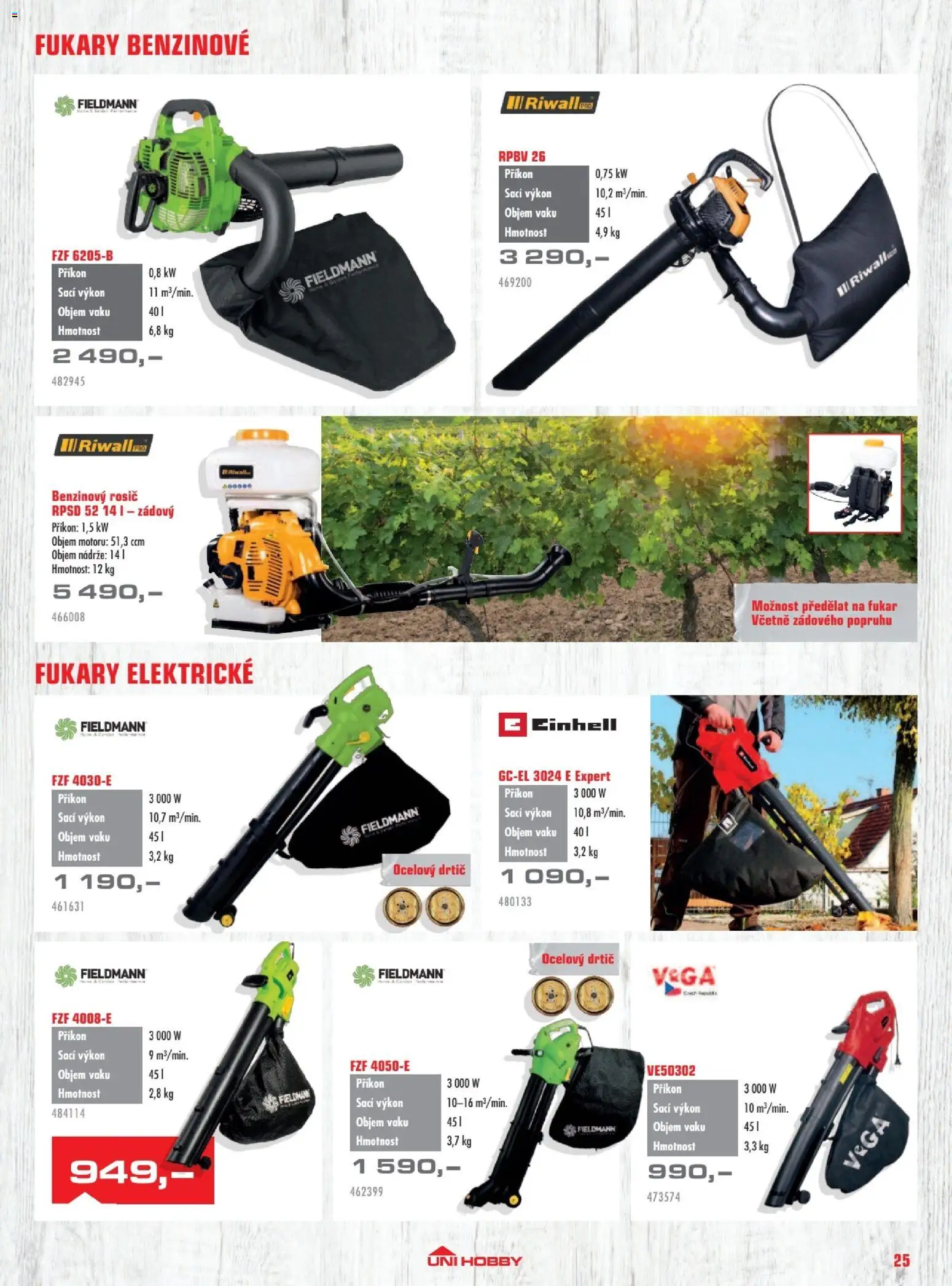 Uni Hobby katalog - Zahradní technika 2026 od 13.03.2026 | Strana: 25 | Produkty: Drtič