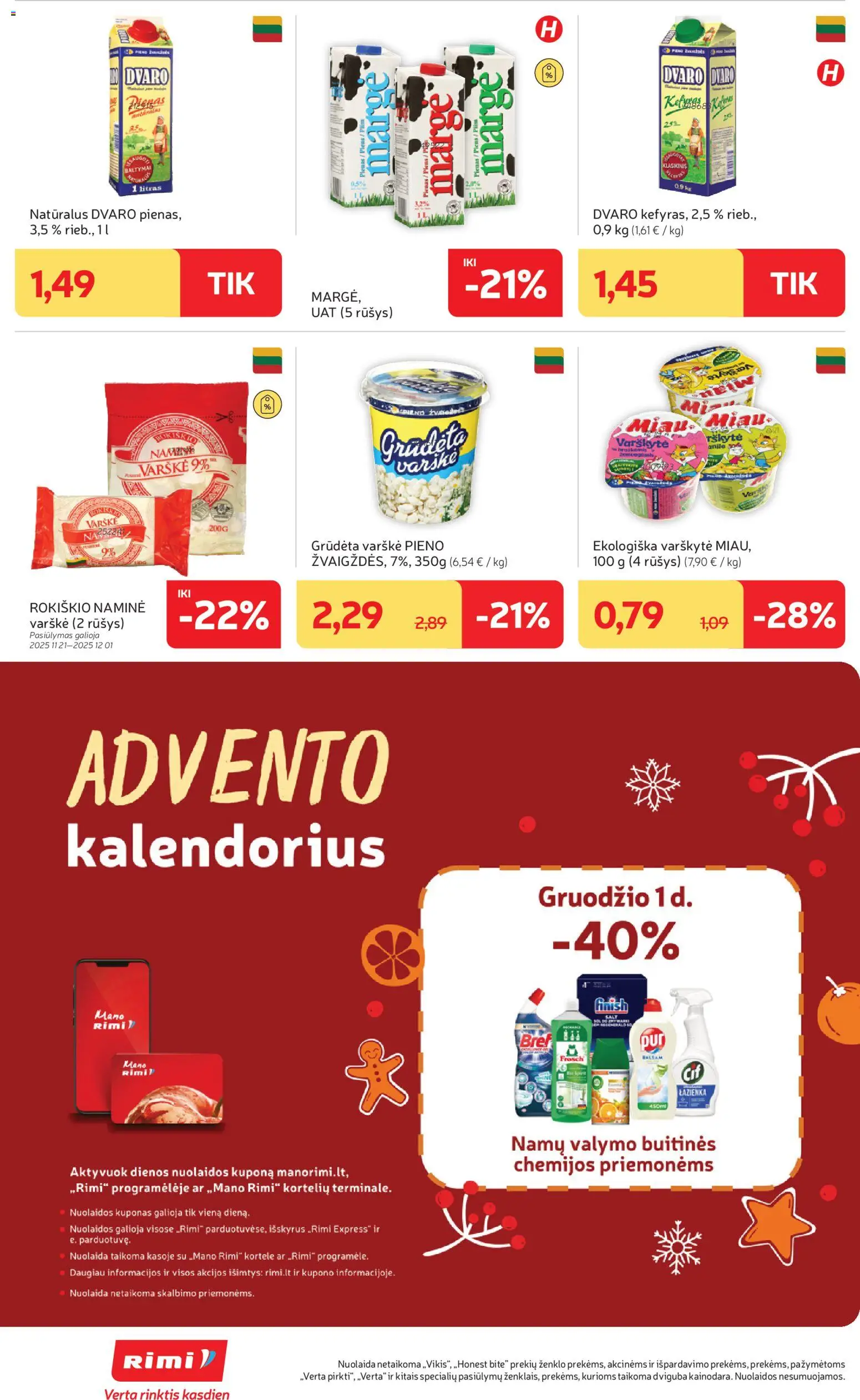 Rimi akcijos nuo 25.11.2025 | Puslapis: 22 | Prekių: Varškė