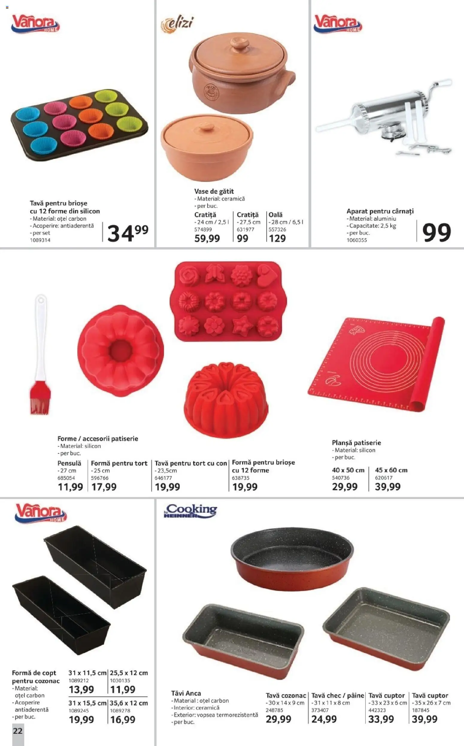 Noul catalog Selgros – valabil de la 12.12.2025 | Pagină: 22 | Produse: Cuptor, Vopsea, Pâine, Cârnați
