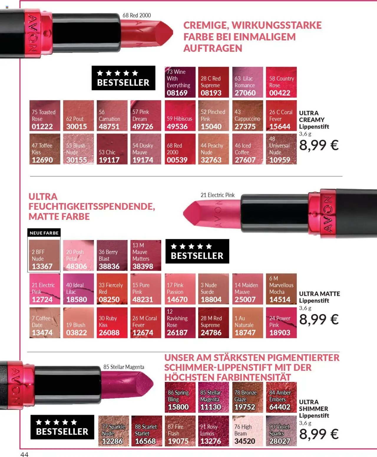 AVON Katalog Oktober 2025 – gültig ab 01.10.2025 | Seite: 46 | Produkte: Coral, Lippenstift, Blush