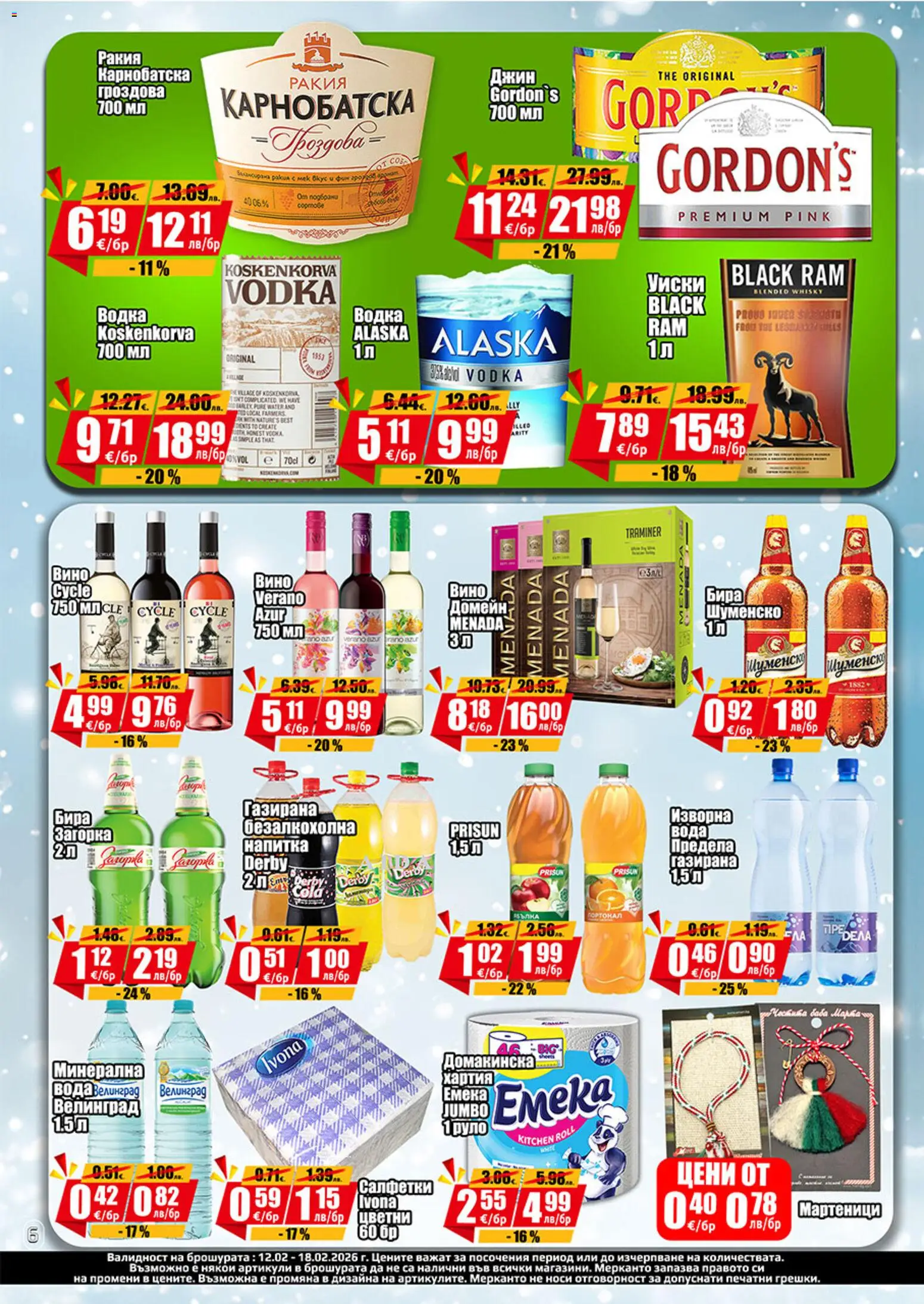 {H1} | Страница: 6 | Продукти: Водка, Вода, Хартия, Напитка