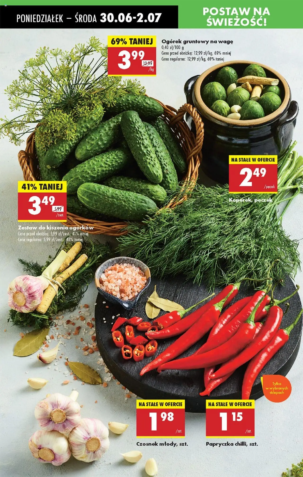 Biedronka gazetka od 30.06.2025 | Strona: 25 | Produkty: Czosnek, Zestaw do kiszenia ogórków