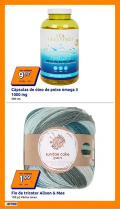 Pré-visualização Action folheto válido de 25.03.2026 | Página: 6 | Produtos: Ômega 3, Óleo, Peixe