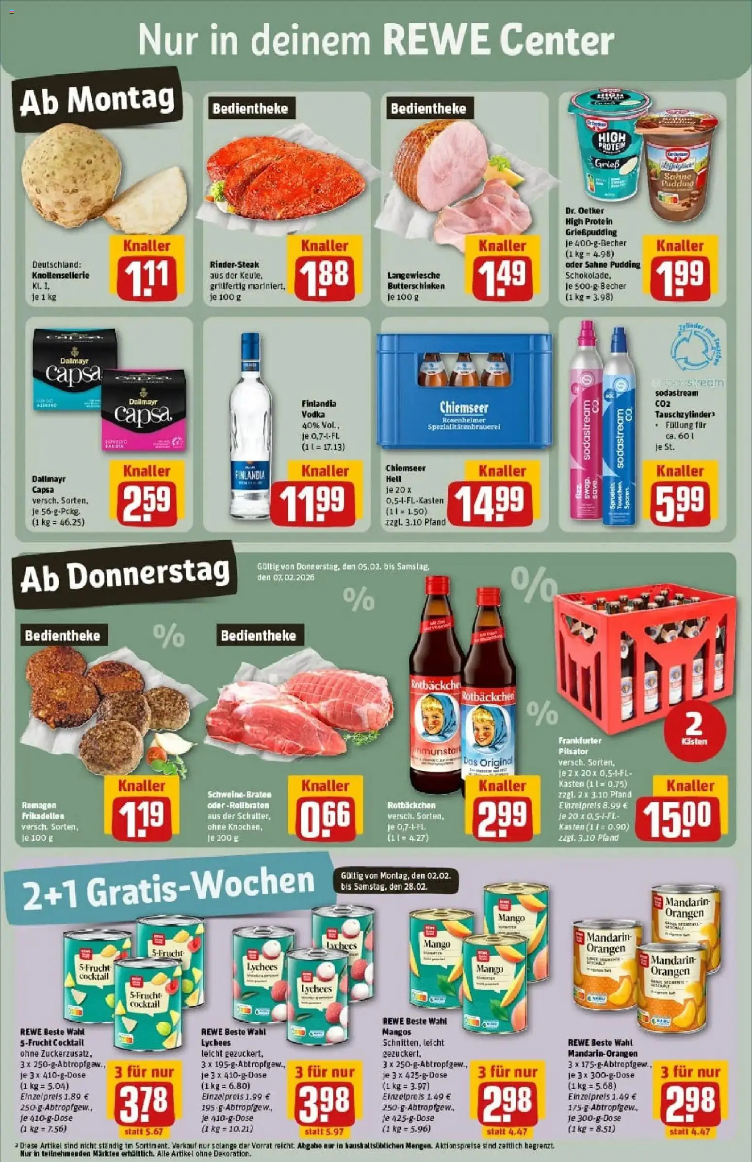 Rewe prospekt Elsterwerda	 – gültig ab 02.02.2026 | Seite: 5 | Produkte: Pudding, Mango, Steak, Sahne