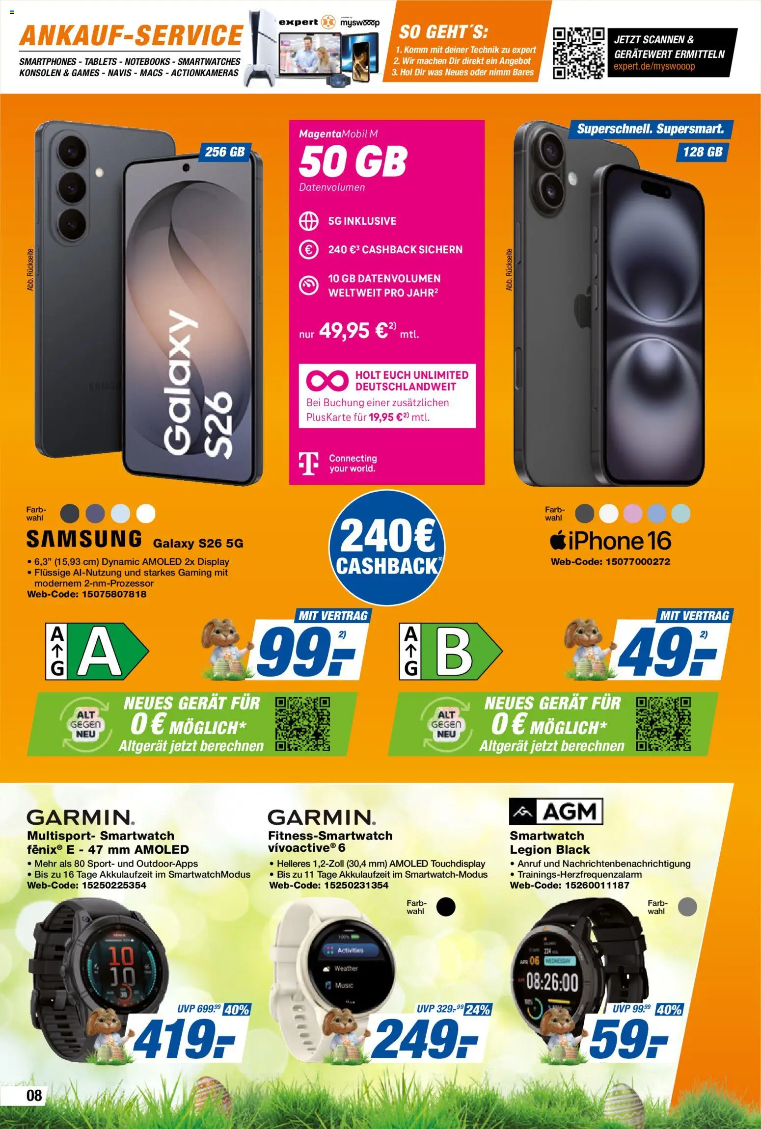 Expert Prospekt 	 – gültig ab 03.04.2026 | Seite: 8 | Produkte: Smartwatch, Samsung, Smartphones, Iphone