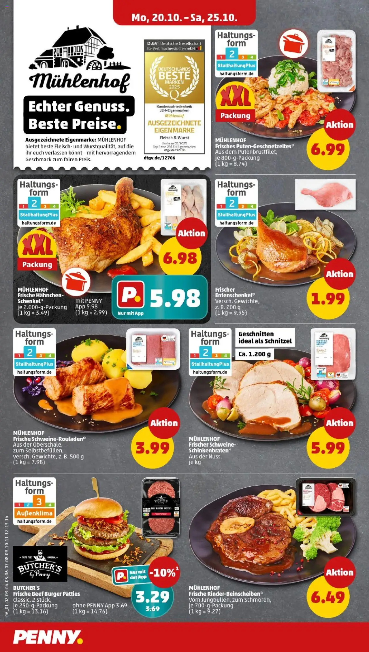 Penny - Berlin – gültig ab 20.10.2025 | Seite: 6 | Produkte: Top, Burger, Wurst, Fleisch