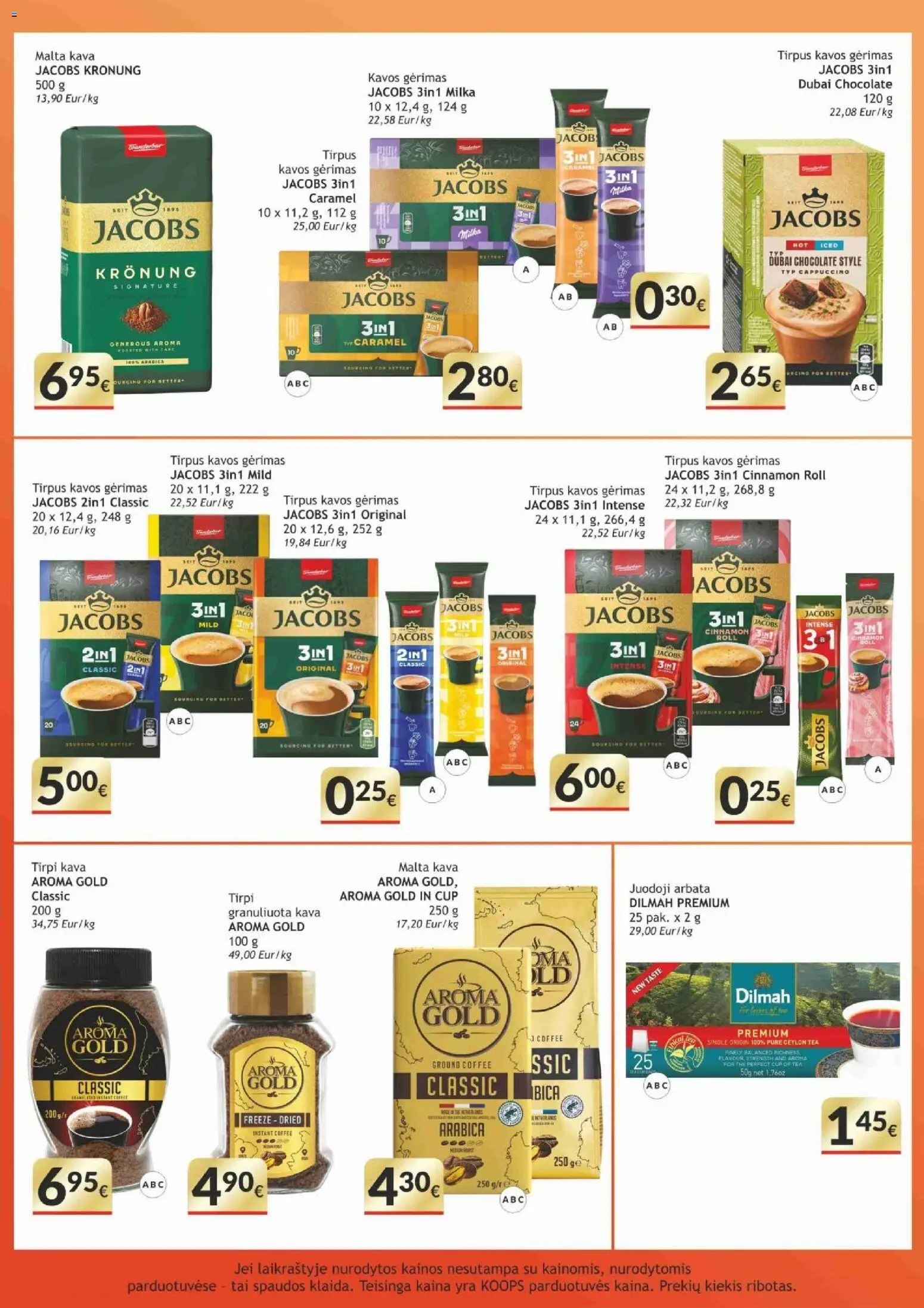 Koops akcijos nuo 20.04.2026 | Puslapis: 7 | Prekių: Kava, Arbata
