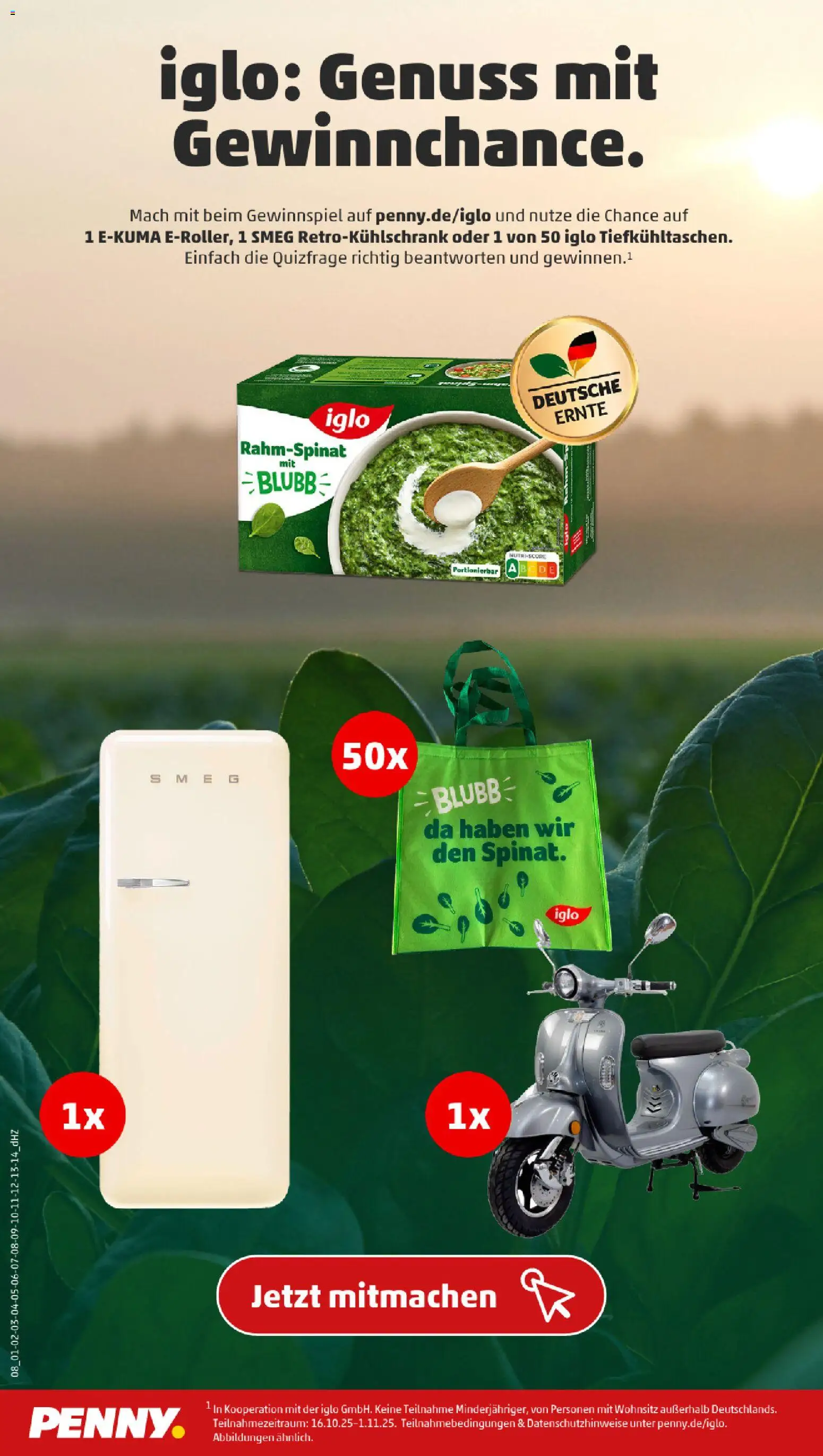 Penny Prospekt 	 – gültig ab 27.10.2025 | Seite: 10 | Produkte: Iglo