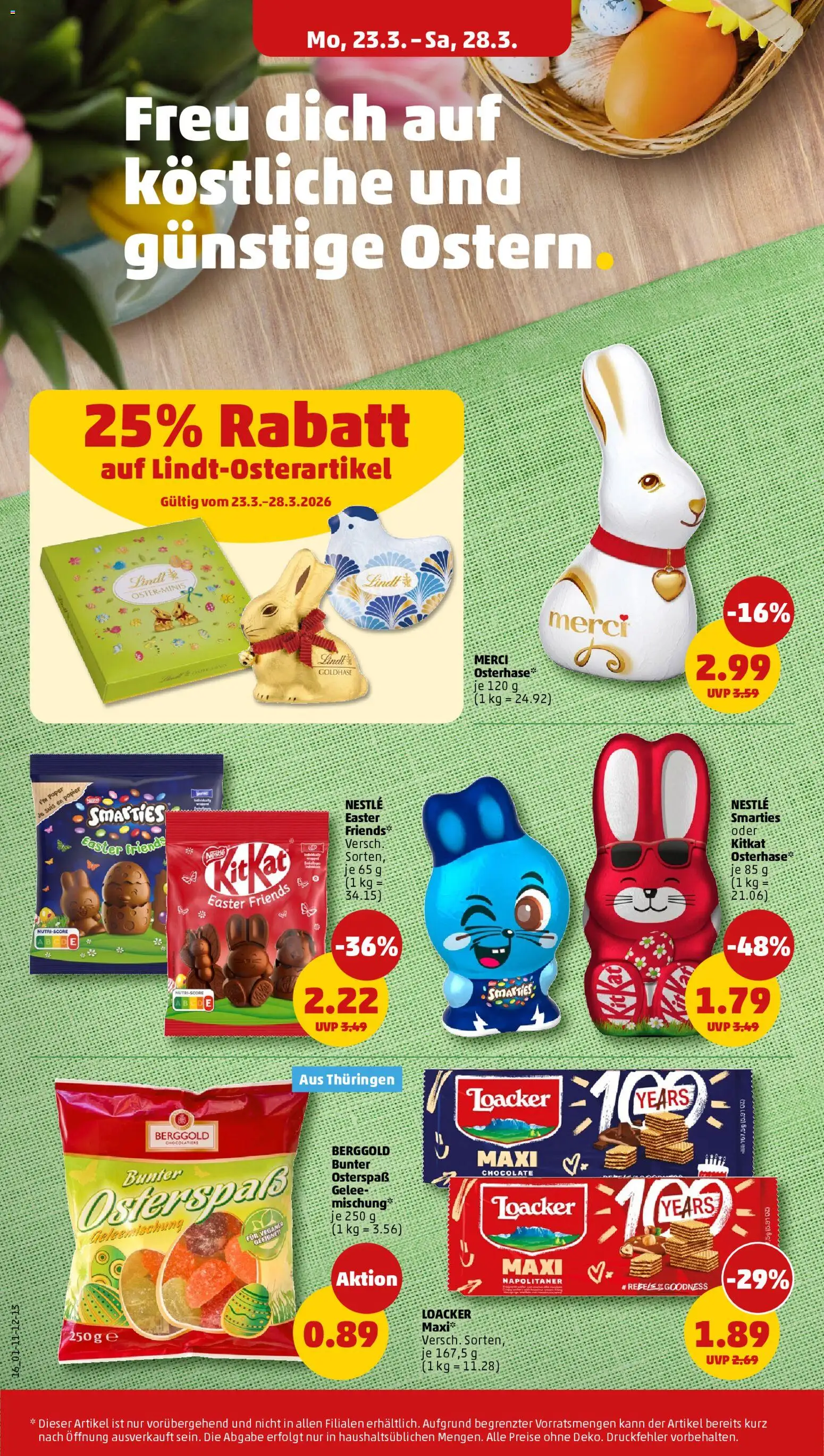 Penny Prospekt 	 – gültig ab 23.03.2026 | Seite: 18 | Produkte: Merci, Smarties, Lindt