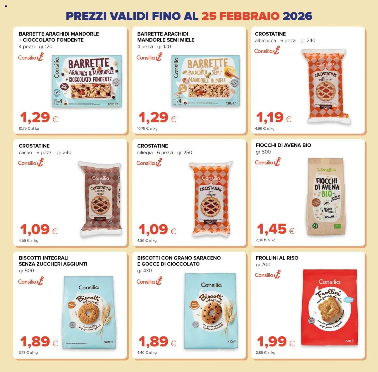Volantino Tigre del 09.02.2026 | Pagina: 13 | Prodotti: Biscotti, Latte, Arachidi, Cacao