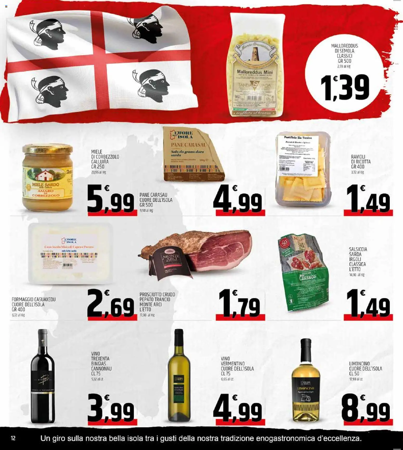 Volantino ARD Discount del 20.01.2026 | Pagina: 12 | Prodotti: Latte, Formaggio, Salsiccia, Amaro